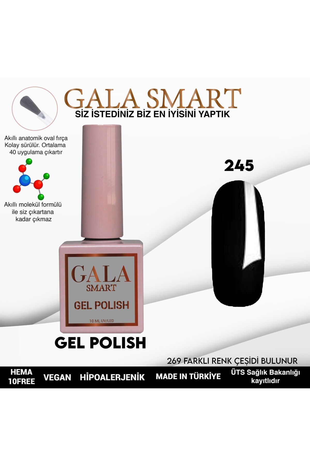 gala smart Classic Kalıcı Oje 10ml No:245