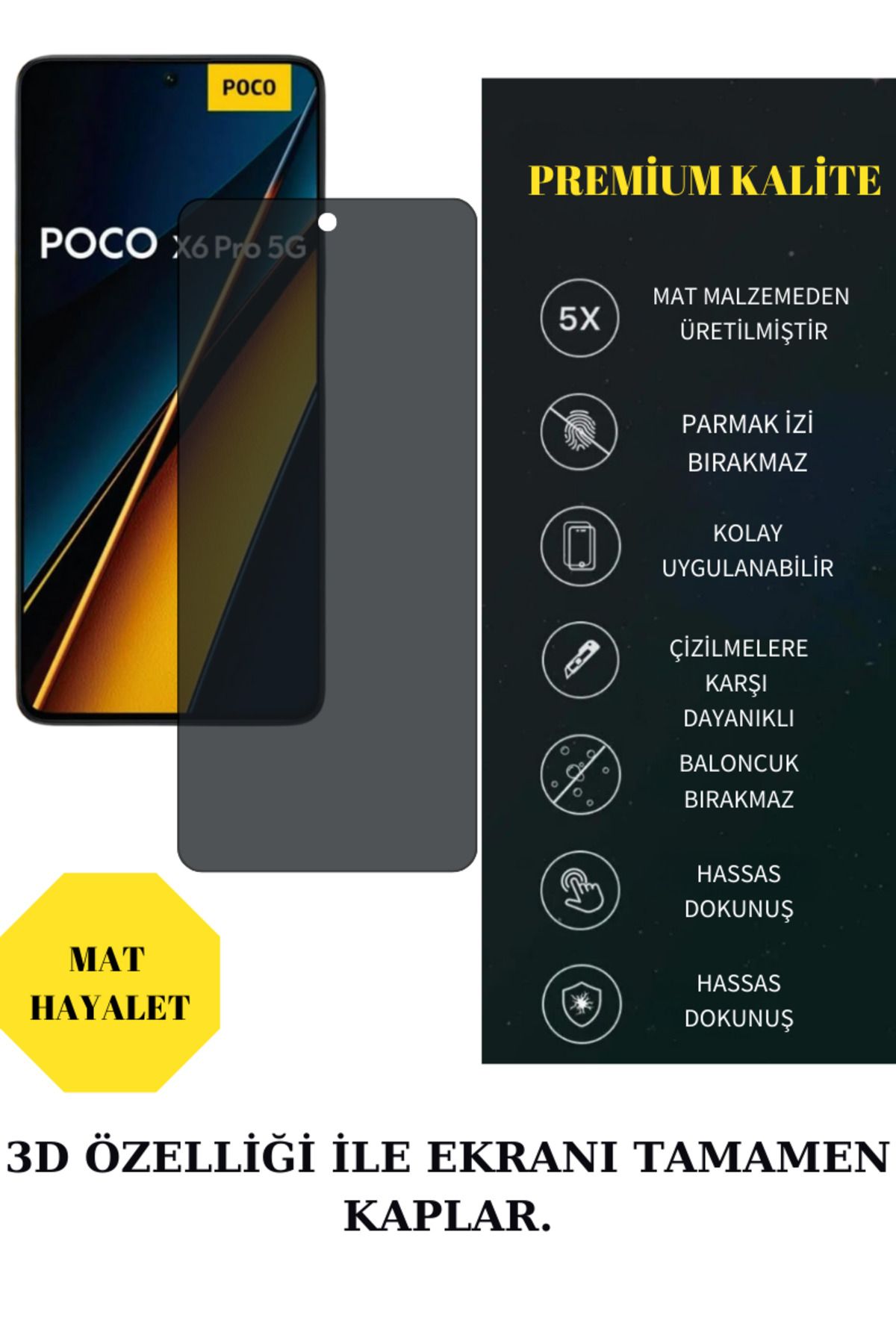 Techno Poco X6 Pro Mat Hayalet Cam Nano Ekran Koruyucu