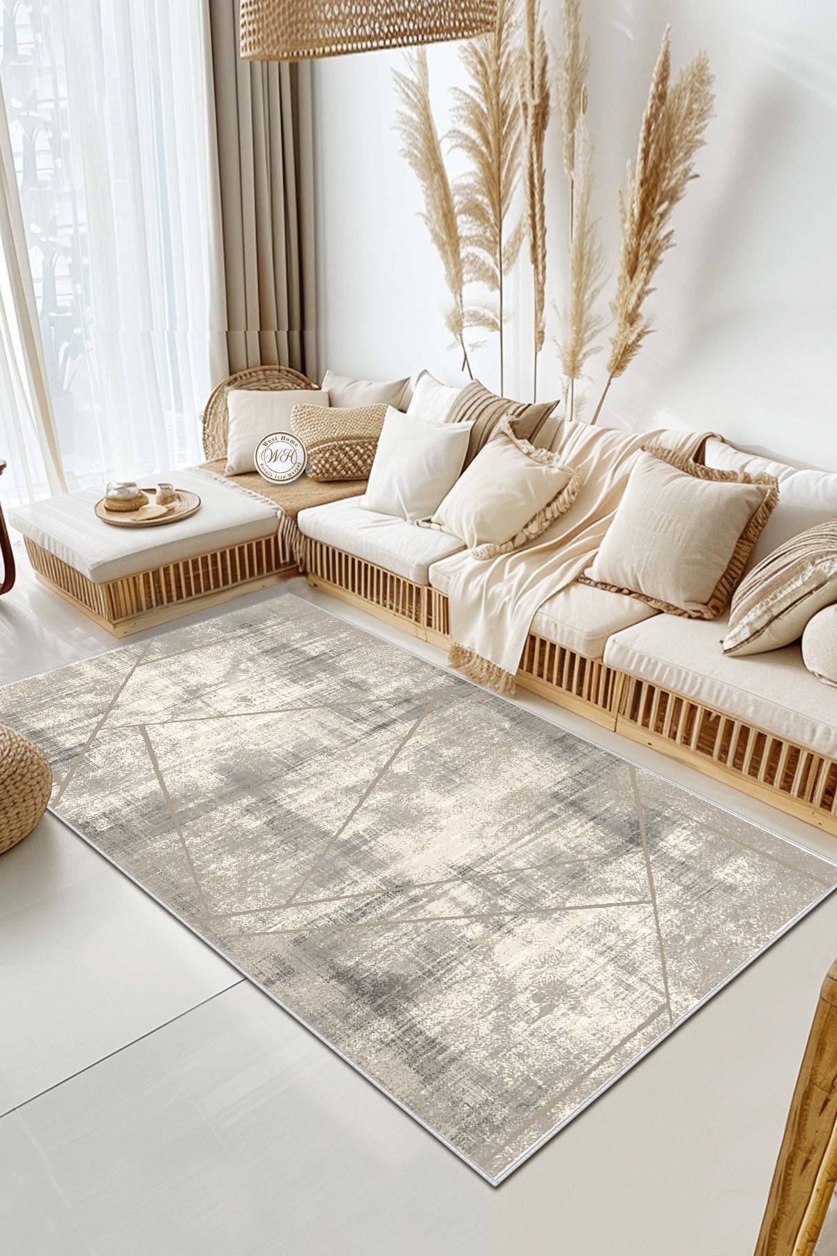 Alina Carpet Eco Touch Süngersiz Konspet Tasarım Dijital Baskılı  Salon Halısı Mutfak Halısı