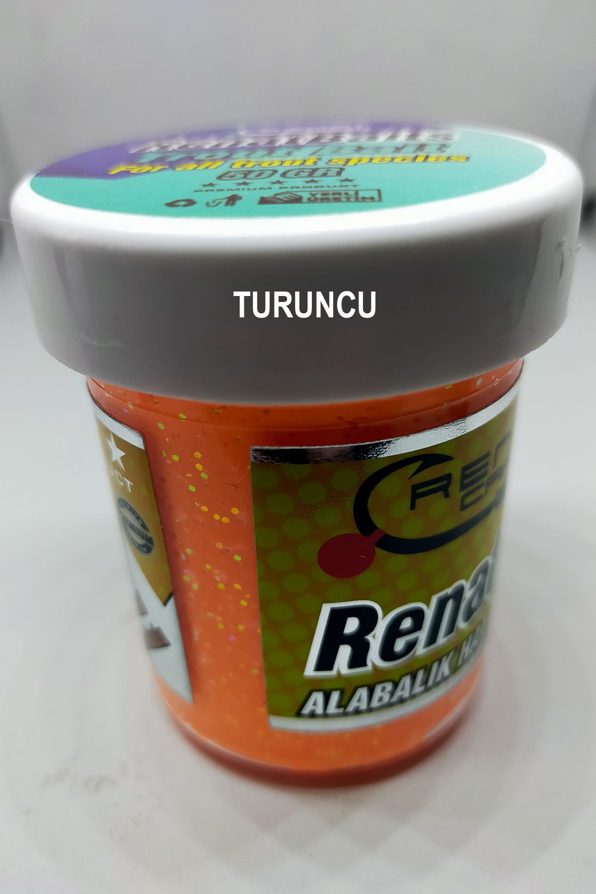 sr sazanrig RenatBaits Yeni Üretim Trout Bait Peynir(Cheese) Kokulu Simli Yüzen Alabalık Hamuru