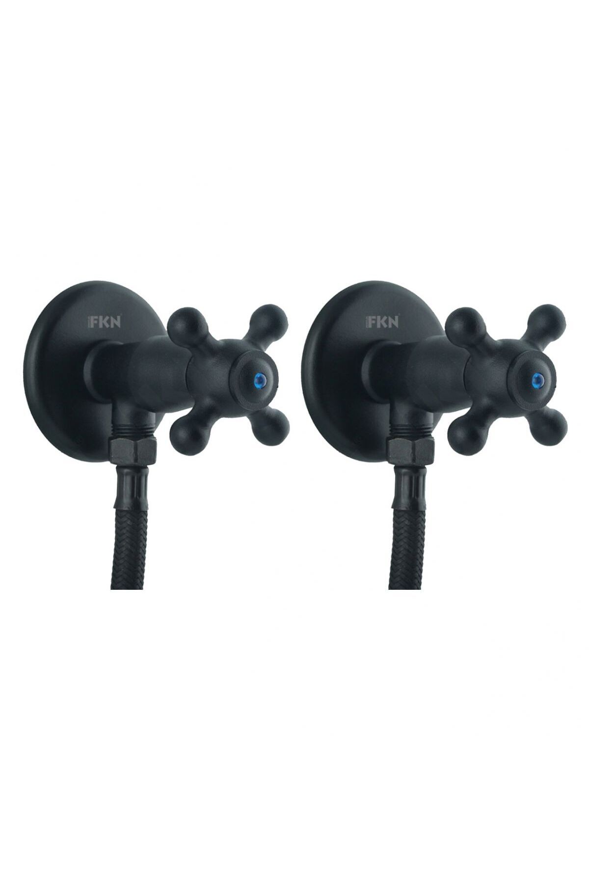 FKN İkili Koç Spiralli Siyah Taharet Musluk