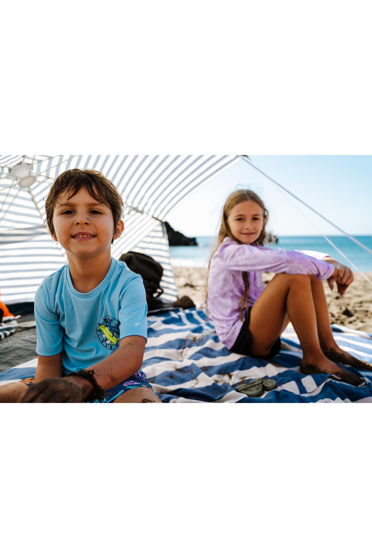 Decathlon-Children's Uv Protection T-Shirt, Light Blue, Size: 100 5