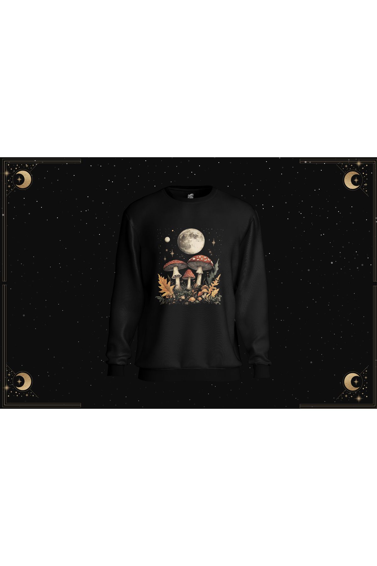 TASARIMATİK Gece Ormanında Gizemli Köşe Sweatshirt