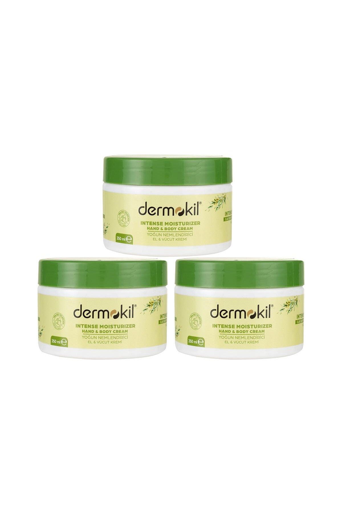 Dermokil Zeytinyağı El ve Vücut Kremi 250 ml. Üçlü Set