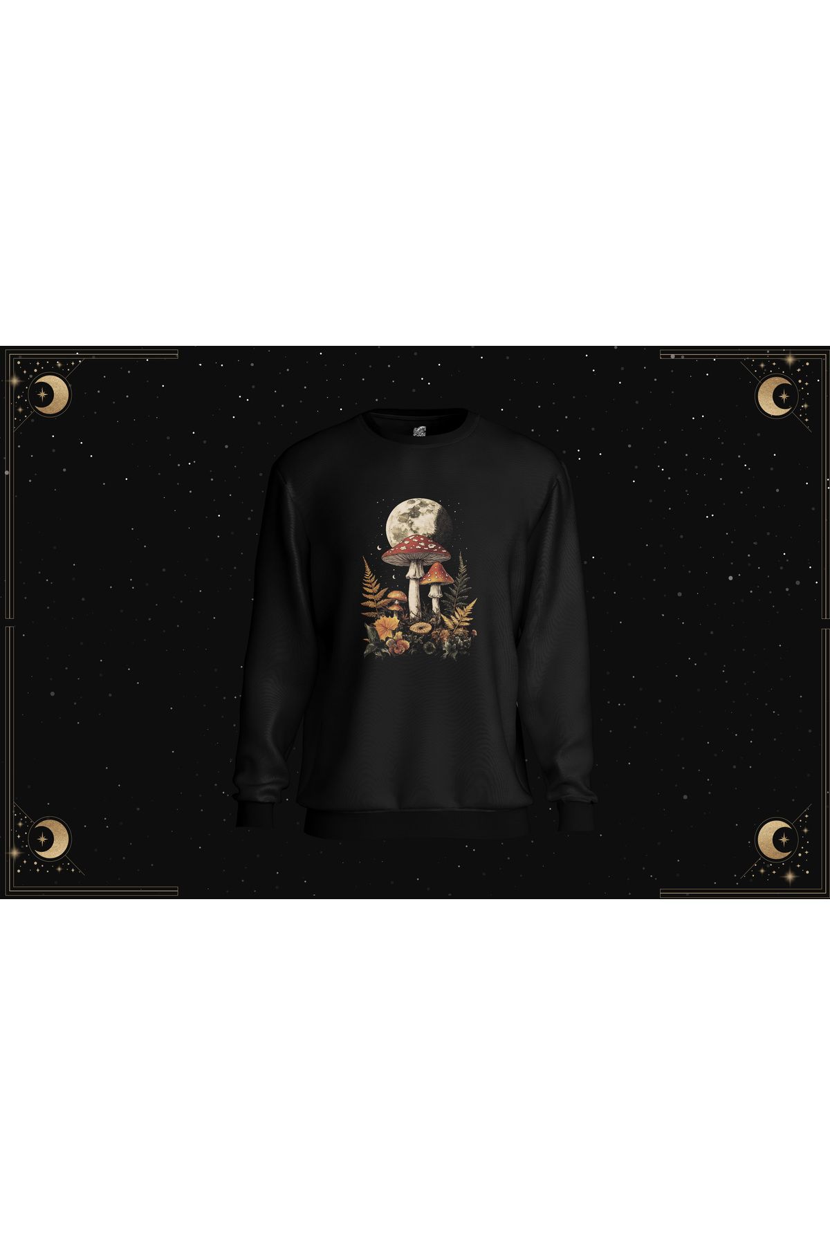 TASARIMATİK Gece Ormanında Gizemli Köşe Sweatshirt