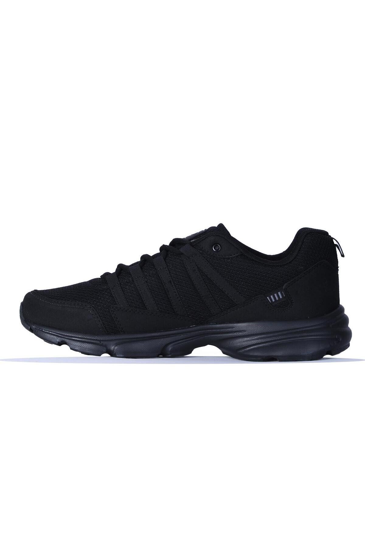 Bağcıklı Comfort Taban Sneaker Spor Ayakkabı Siyah