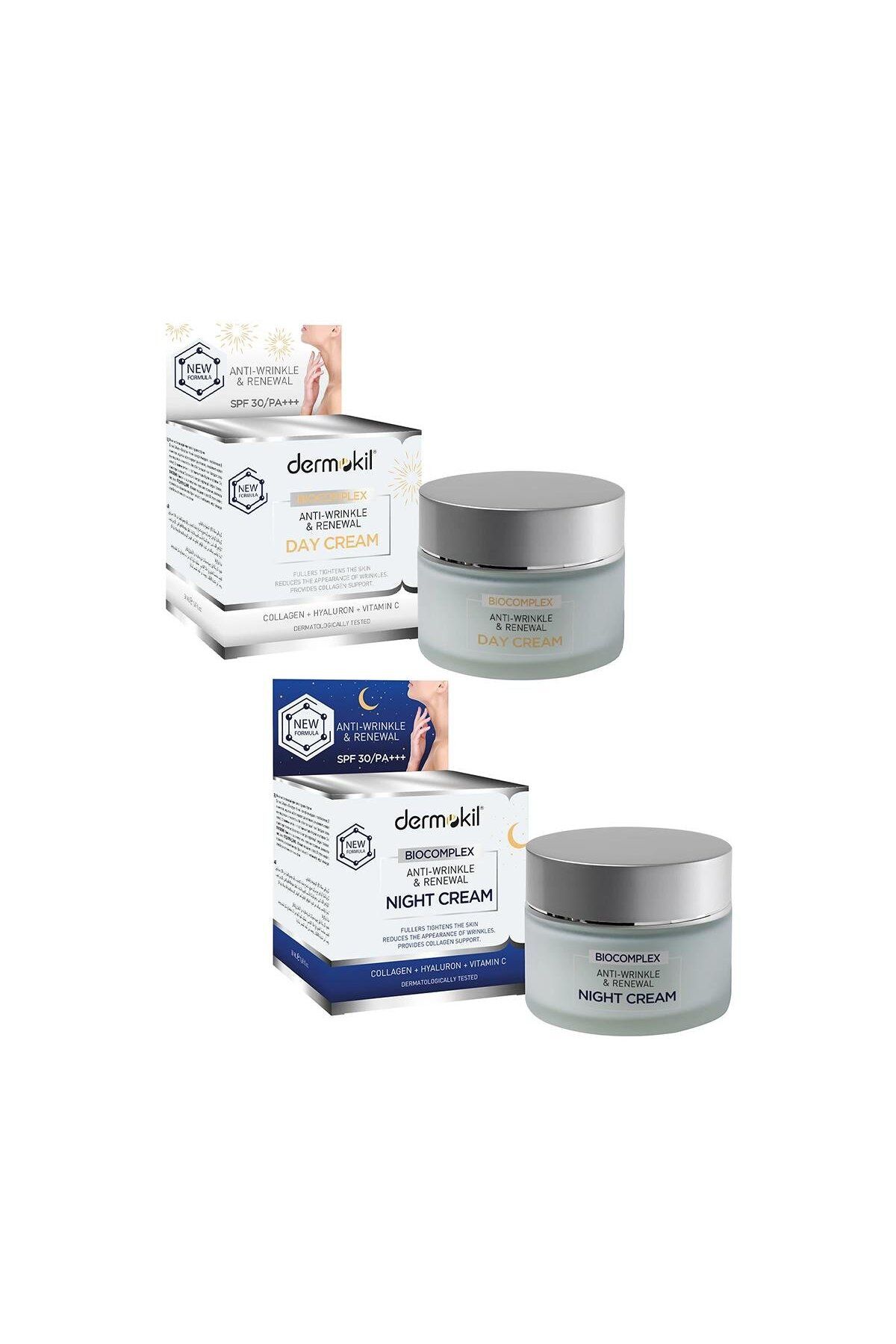 Dermokil Kırışıklık Karşıtı Yenileyici Gece ve Gündüz Kremi 50 ml Set