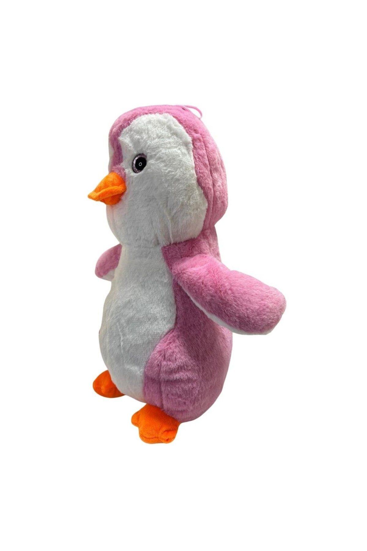 MERKEZ OYUNCAK-Halley Pink Plush Penguin - 35 cm 24524 2