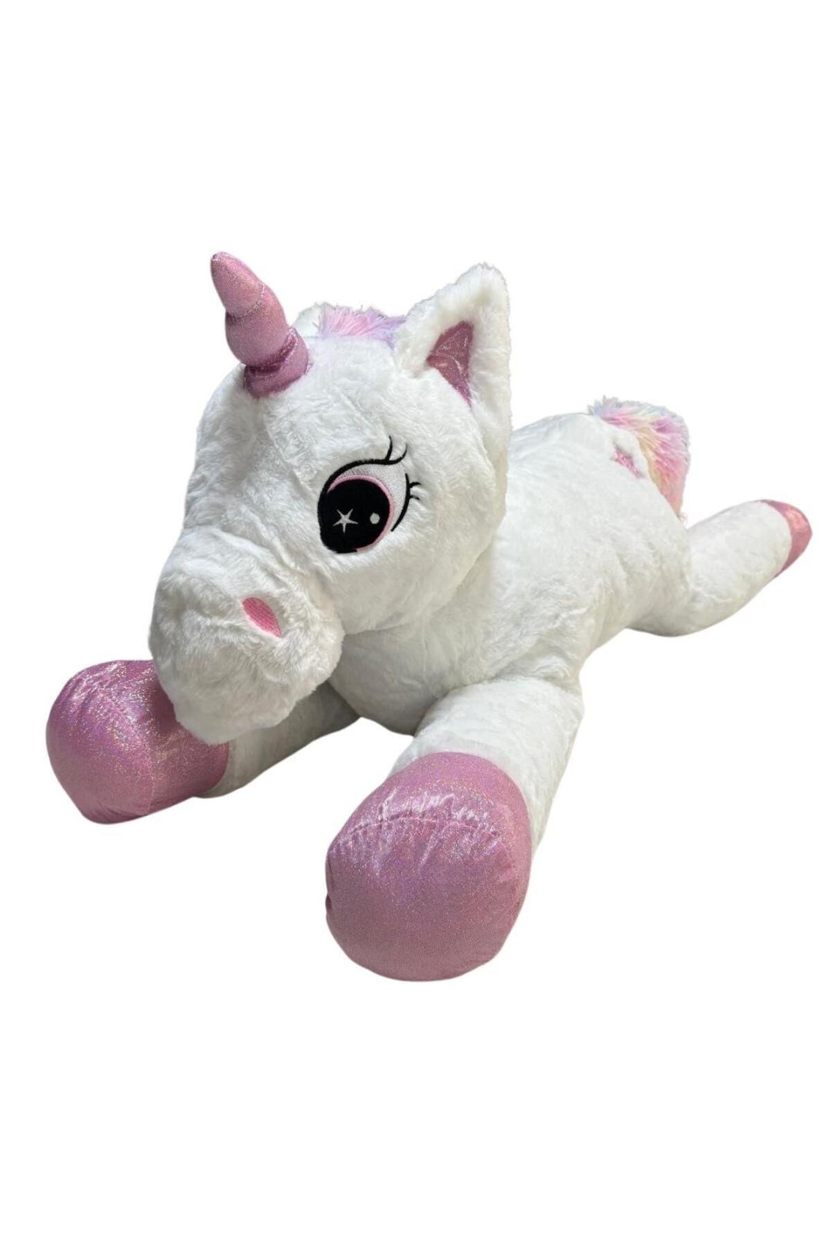 MERKEZ OYUNCAK Halley Peluş Yatan Unicorn 100 cm 28980 Beyaz