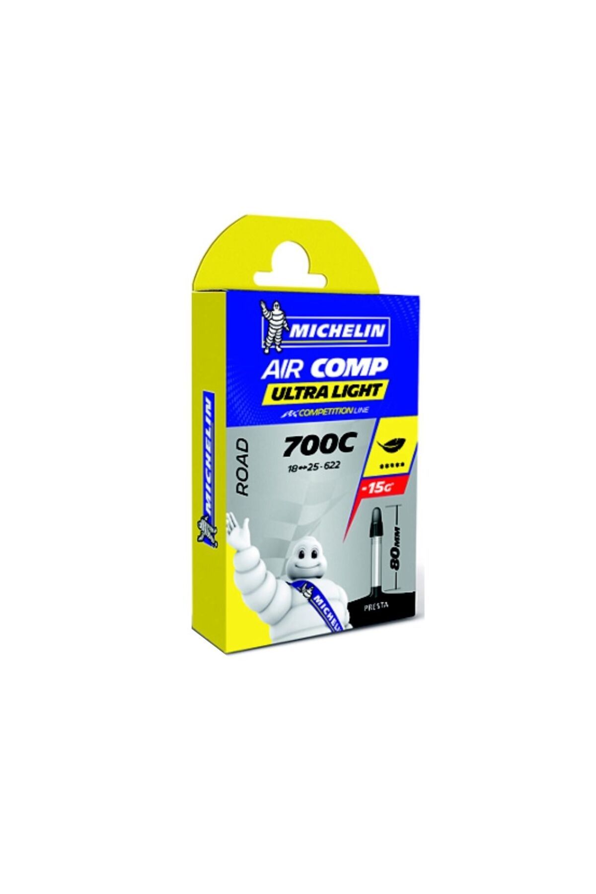 Michelin Bisiklet İç Lastiği Aircomp Ultralight A1 700x18/25 Presta 80mm