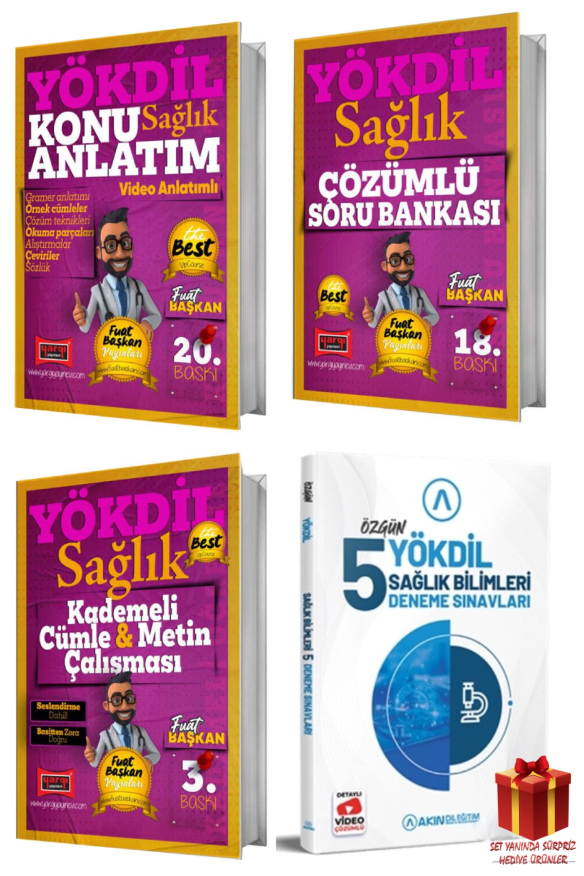 Yargı Yayınları Yargı Yökdil Sağlık Konu Anlatım+Soru Bankası+Sağlık Cümle Metin Çalışması+Akın Yökdil Sağlık Deneme