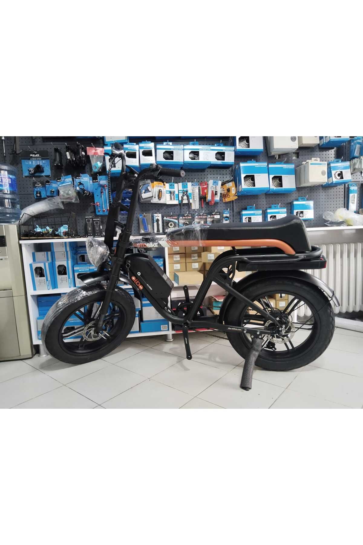 Alba Motobike Elektrikli Bisiklet (Çift Bataryalı 25.8 Ah) Siyah Turuncu