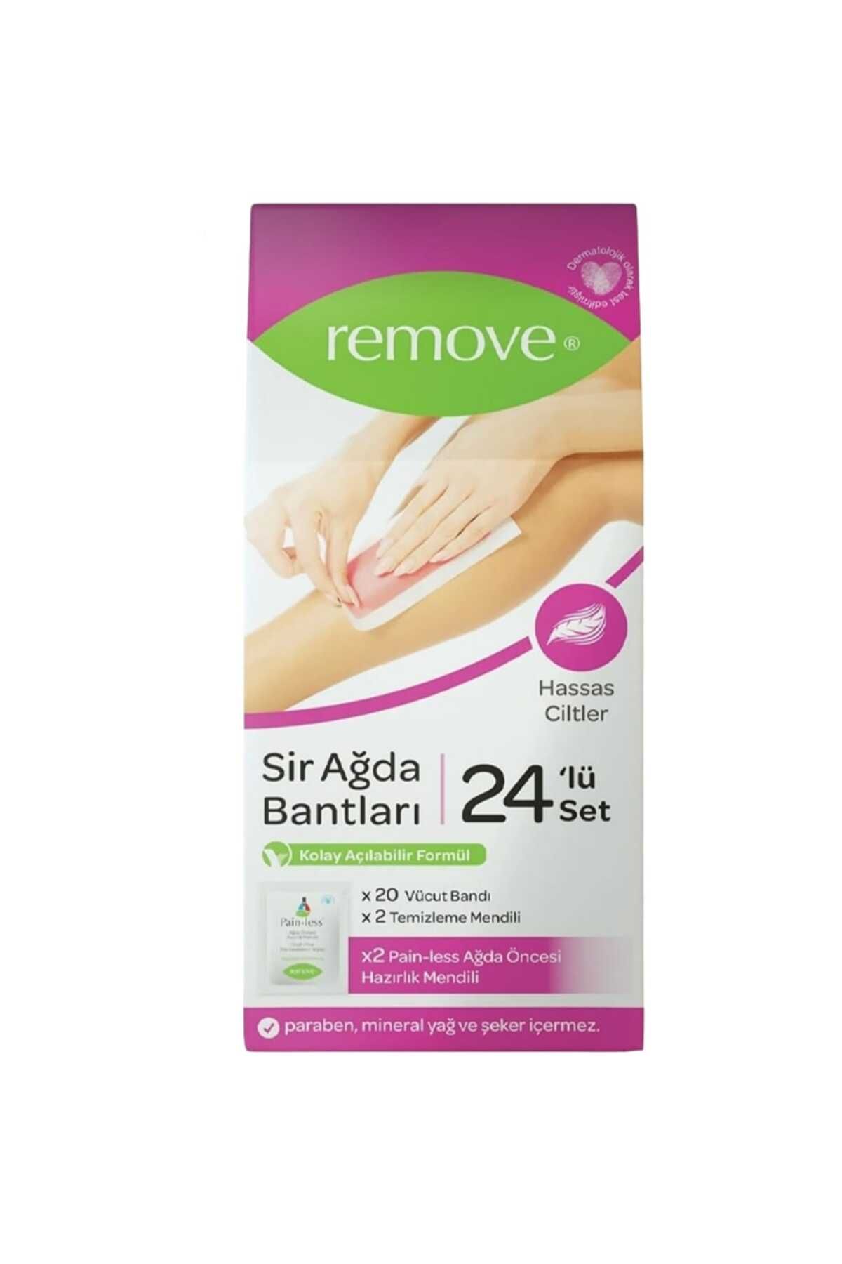 remove Sir Ağda Bantları 24'lü Set - Hassas Ciltler