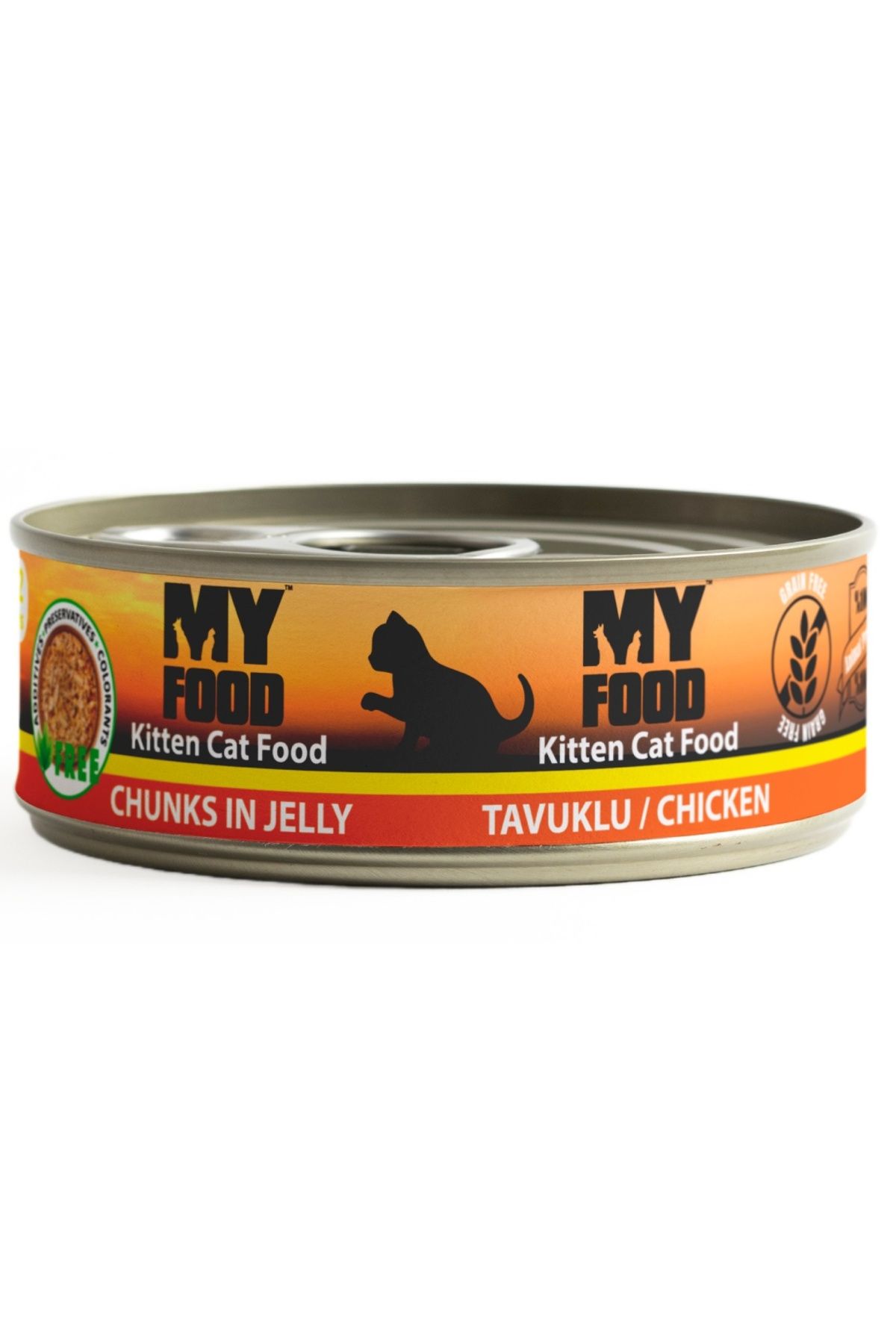 My Food 12 ADET JÖLELİ PARÇA ETLİ YAVRU KEDİ YAŞ MAMASI TAVUKLU 100 GRAM 100 gr