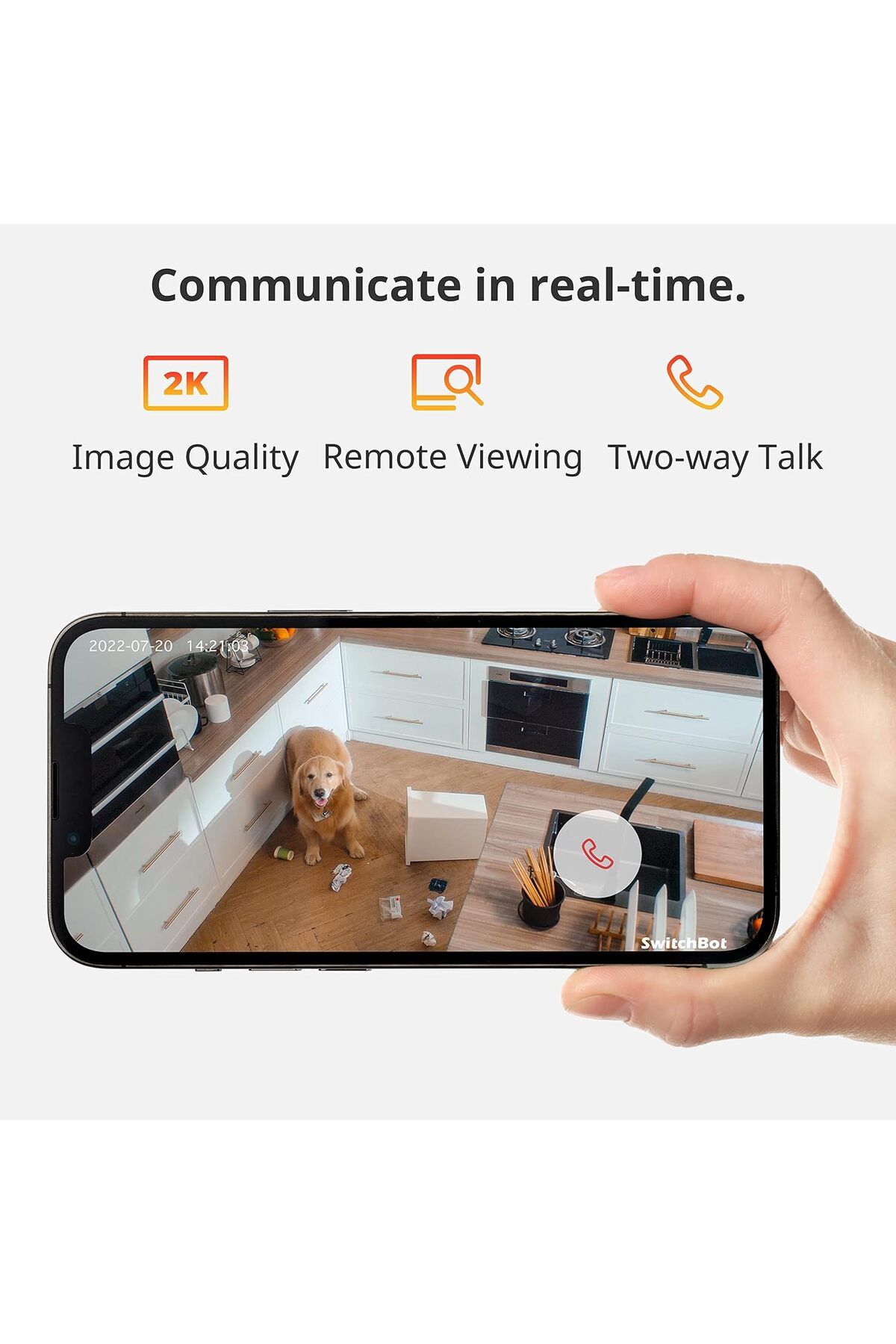 SwitchBot-Baby Monitor with Camera, Audio Two-Way Talk, Pan/Tilt Cam 2K Ultra HD for Home Security 5
