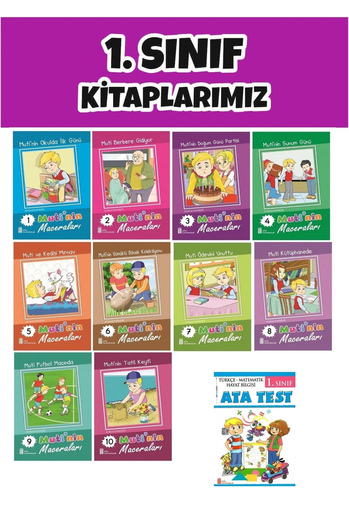 Ata Yayıncılık Ata 1.Sınıf 2.Dönem Öğretmen Tavsiyeli  Ata Test + 10 lu Okuma Hikaye Seti