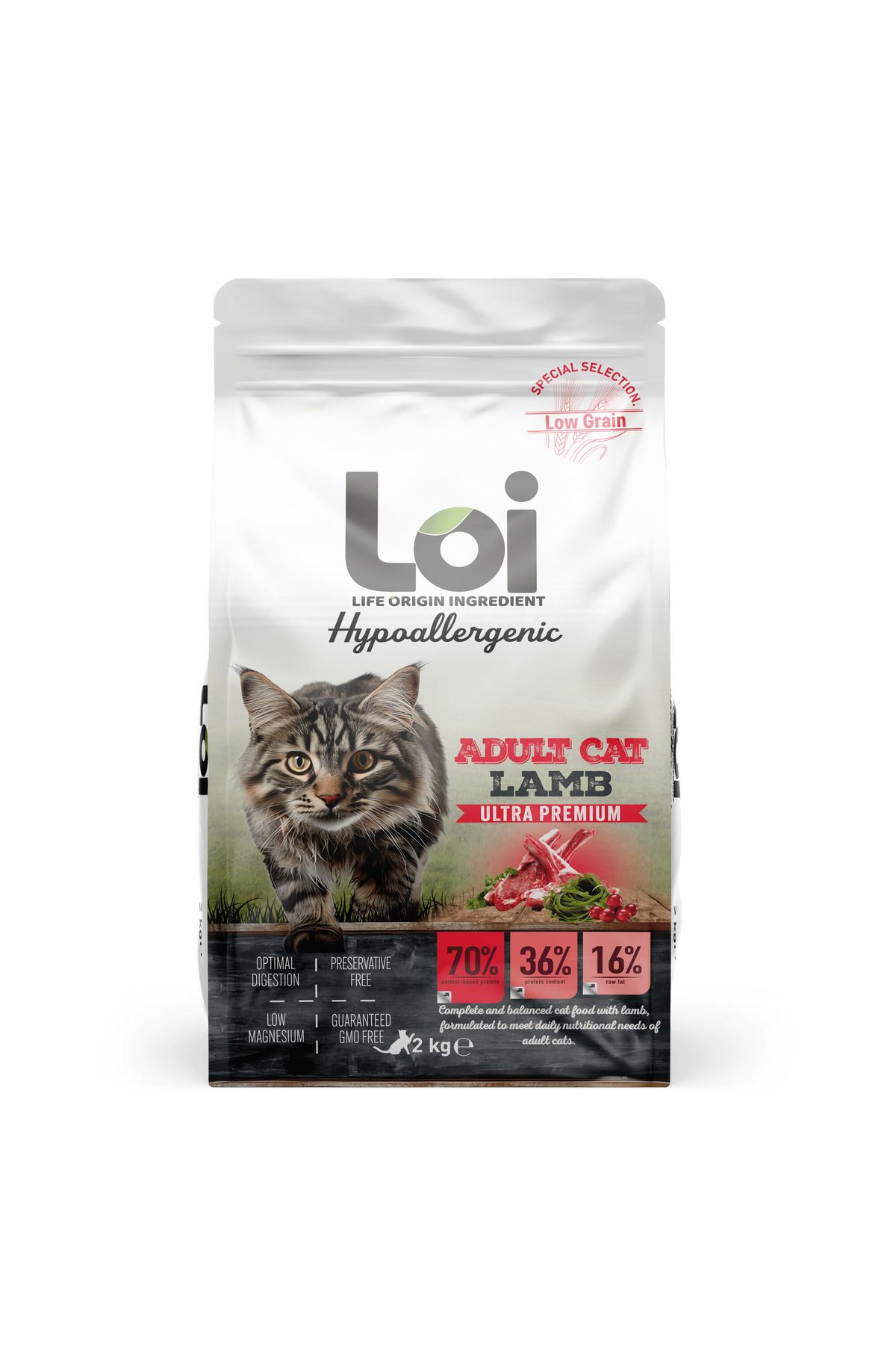 Loi Yetişkin Kuzulu Kedi Maması 2 Kg