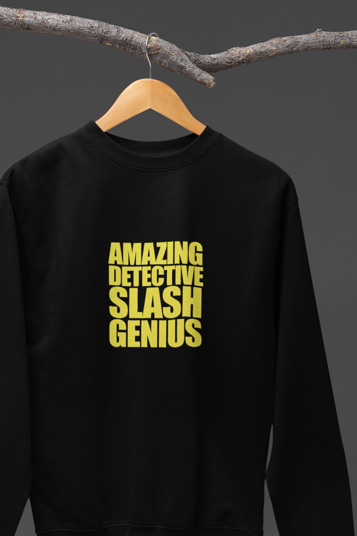 qoeuyl boutique Amazing Detective Slash Genius Brooklyn Nine Nine Jake Peralta Baskılı Eğlenceli Unisex Sweatshirt