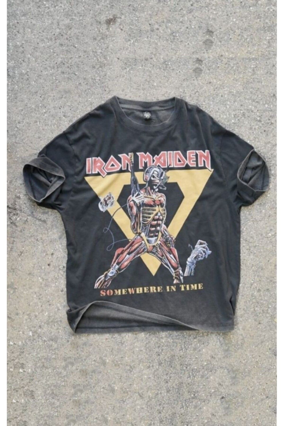 Overdrive Iron Maiden Baskılı Oversize T-shirt