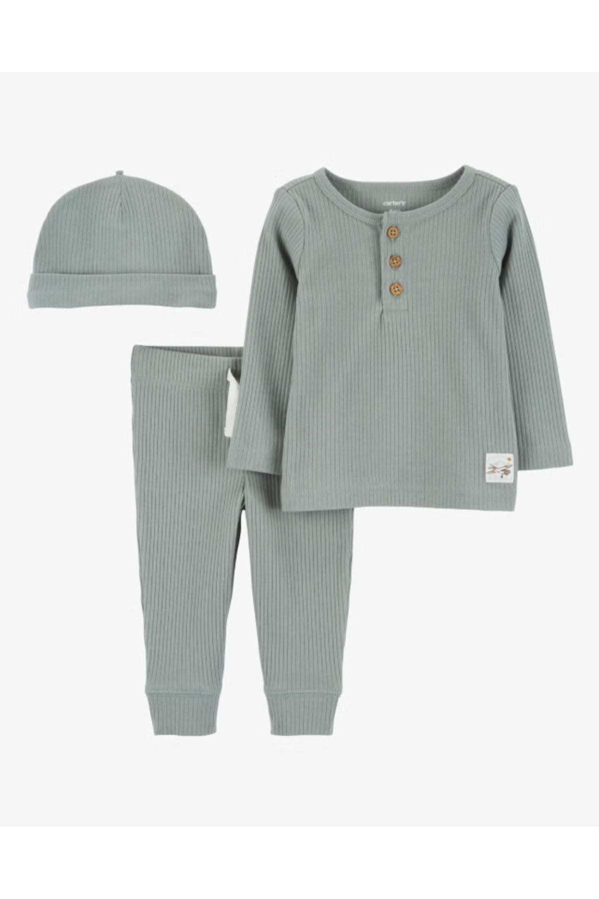 Carter's Layette Erkek Bebek Alt Üst Set 3'lü Paket