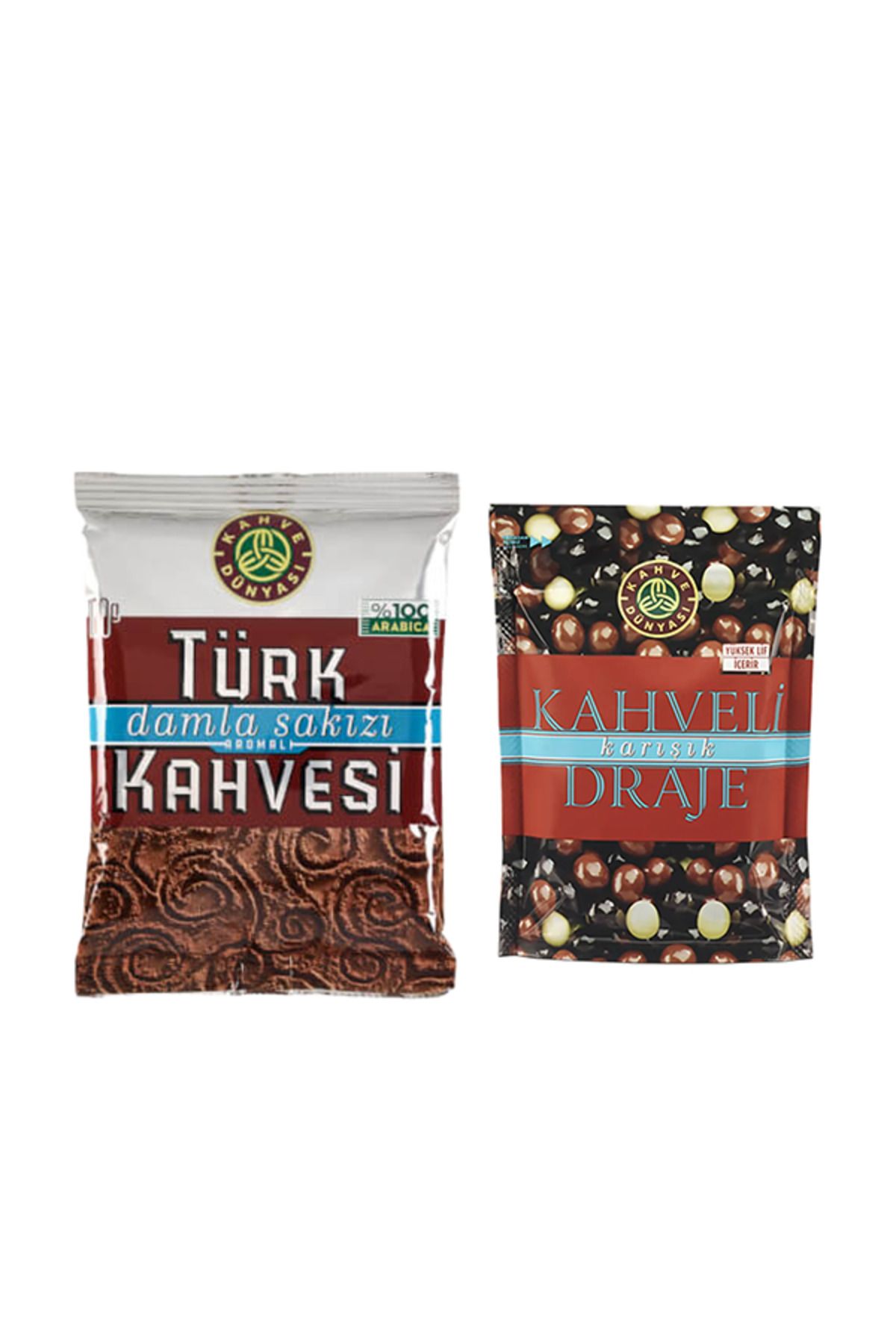 Kahve Dünyası Damla Sakızlı Türk Kahvesi 100g ve Kahveli Karışık Draje 60g