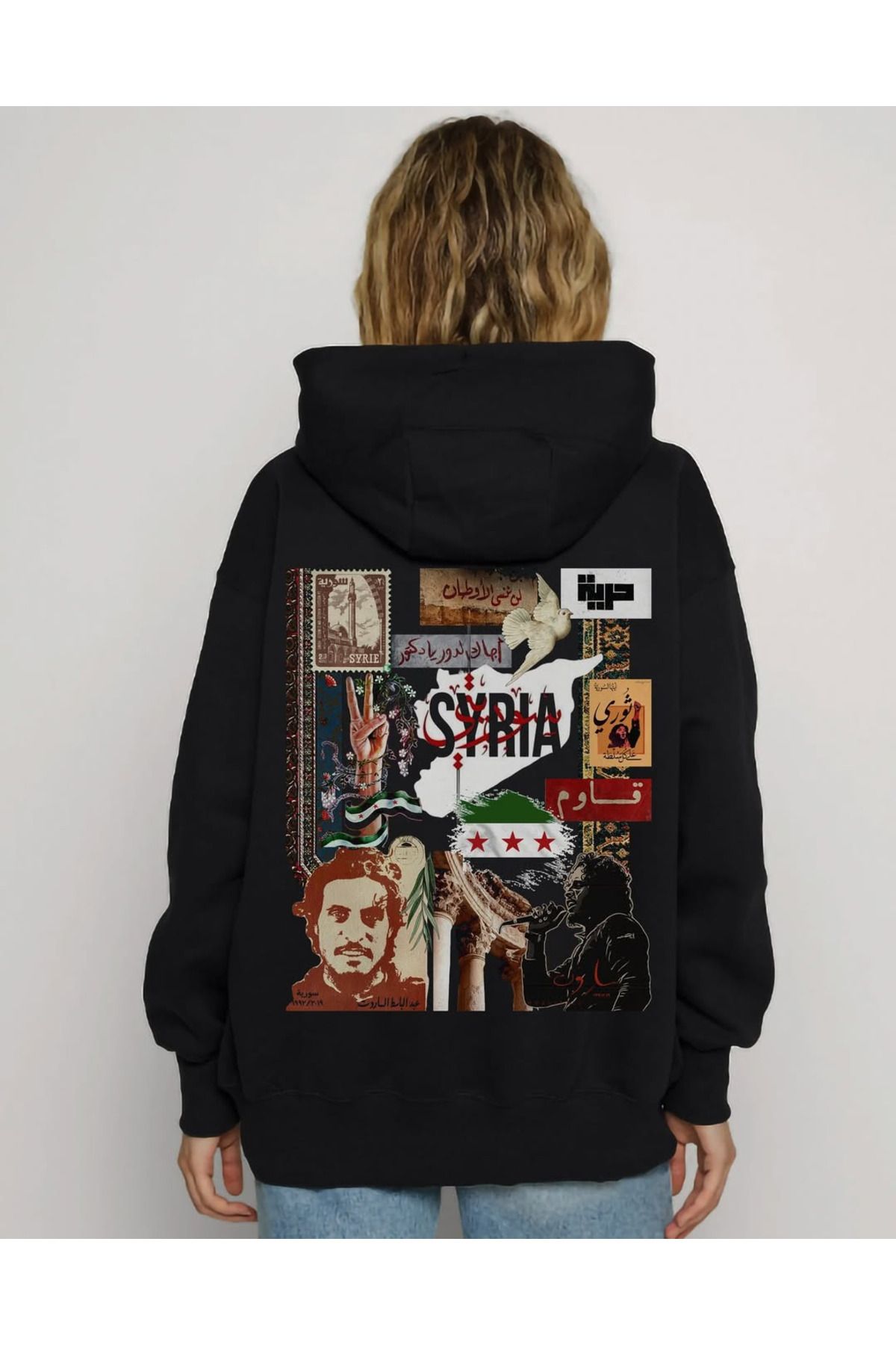 PENTHİLUS Özgürlük Baskılı Kapüşonlu Sweatshirt Hoodie