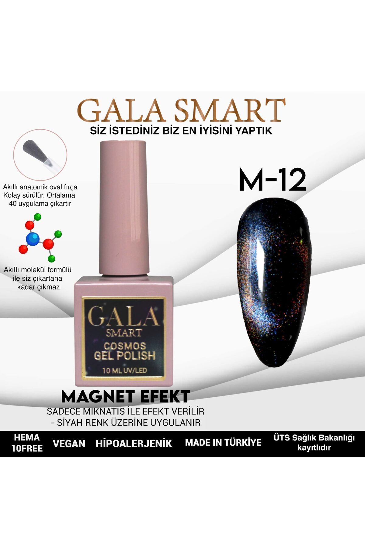 gala smart Vitraj Kalıcı Oje 10ml V01