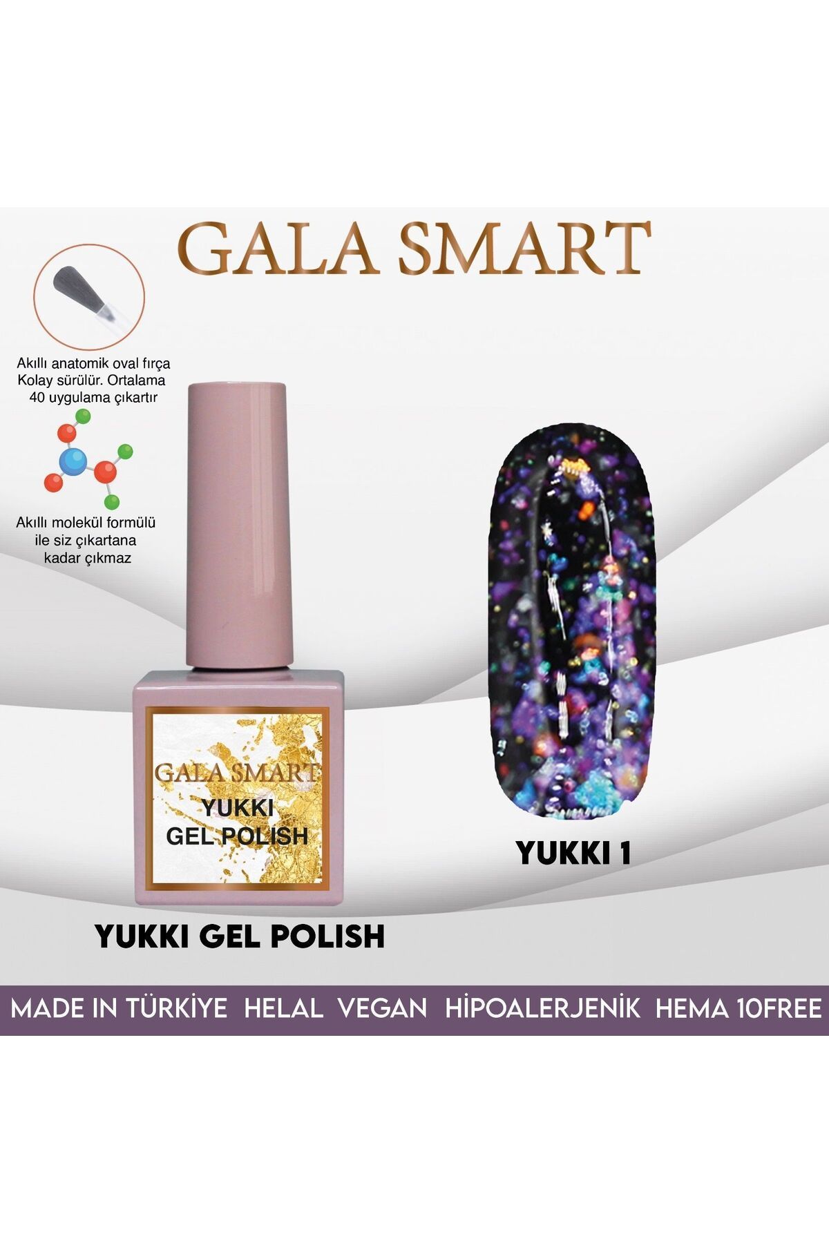 gala smart Yukki Kalıcı Oje 10ml Y01