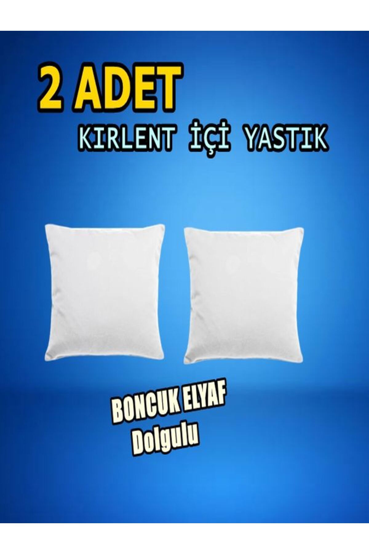 DENBU TEKSTİL Denbu Tekstil 2 Adet Kırlent İç Yastık Boncuk Elyaf