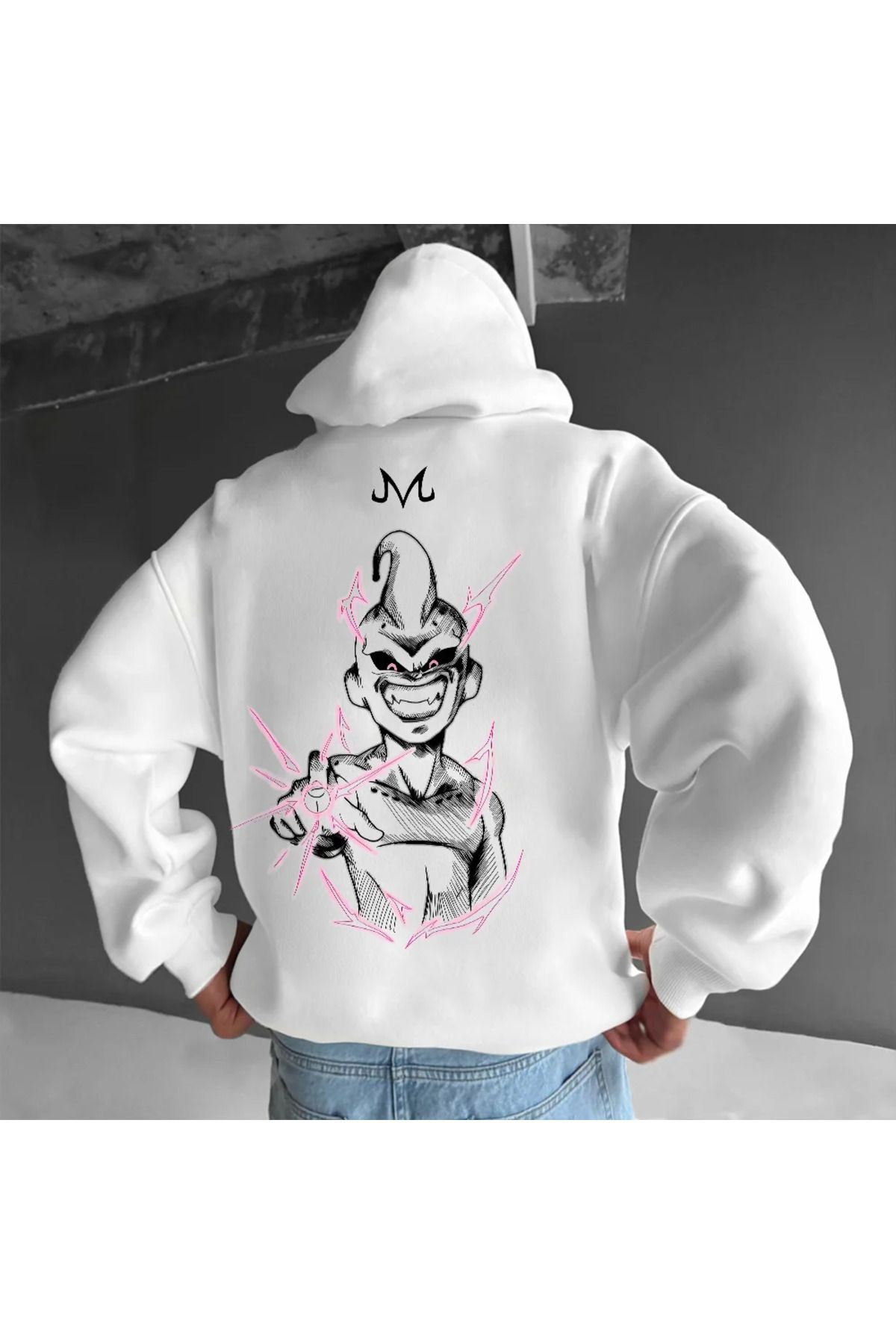 JANSO GROUP -erkek Sweatshirt m pembe Baskılı Hodies 3 iplik Kompakt Kumaş (İçi Pamuklu)