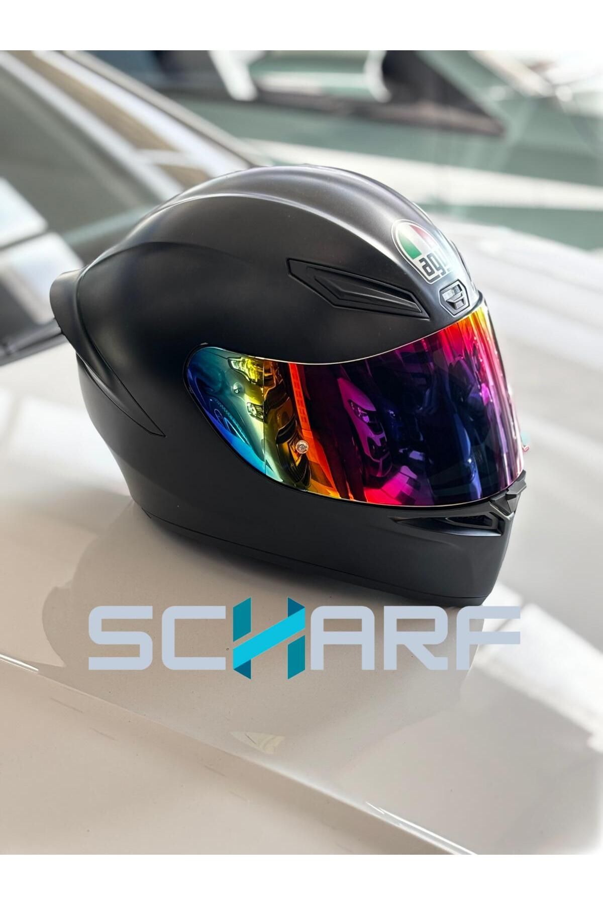 scharf AGV K1/K1 S/K1 MONO/K-5/K-5S UYUMLU RAİNBOW VİZÖR(SADECE KASK CAMIDIR.)