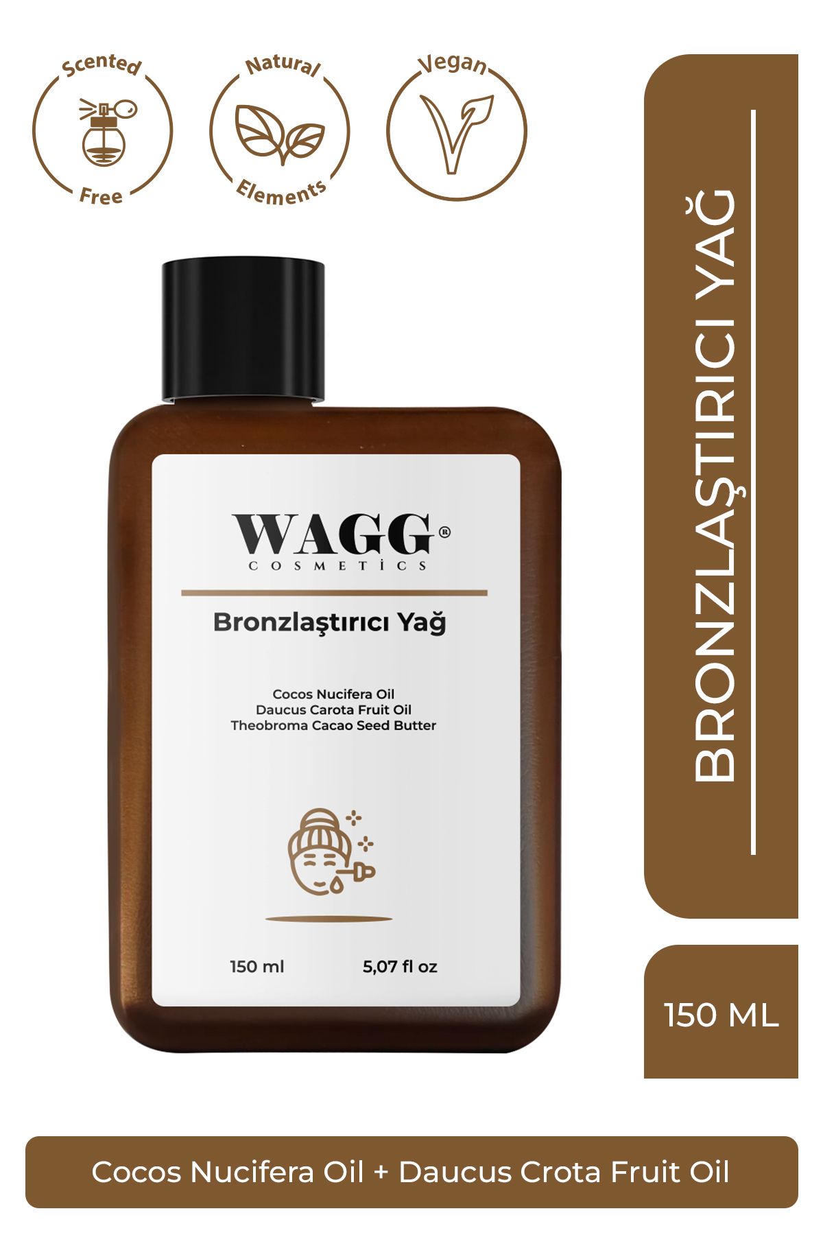 WAGG Cosmetics Yoğun Bronzlarştırıcı Vücut Yağı 150ml