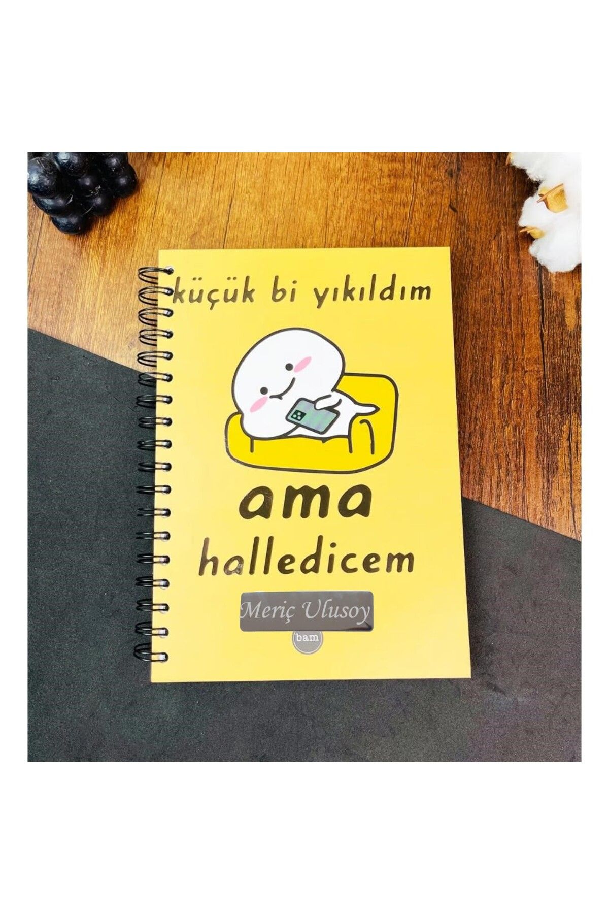 Çılgıntrend Kişiye Özel Küçük Bi Yıkıldım Ama Halledicem Tasarımlı Konuşan Ajanda