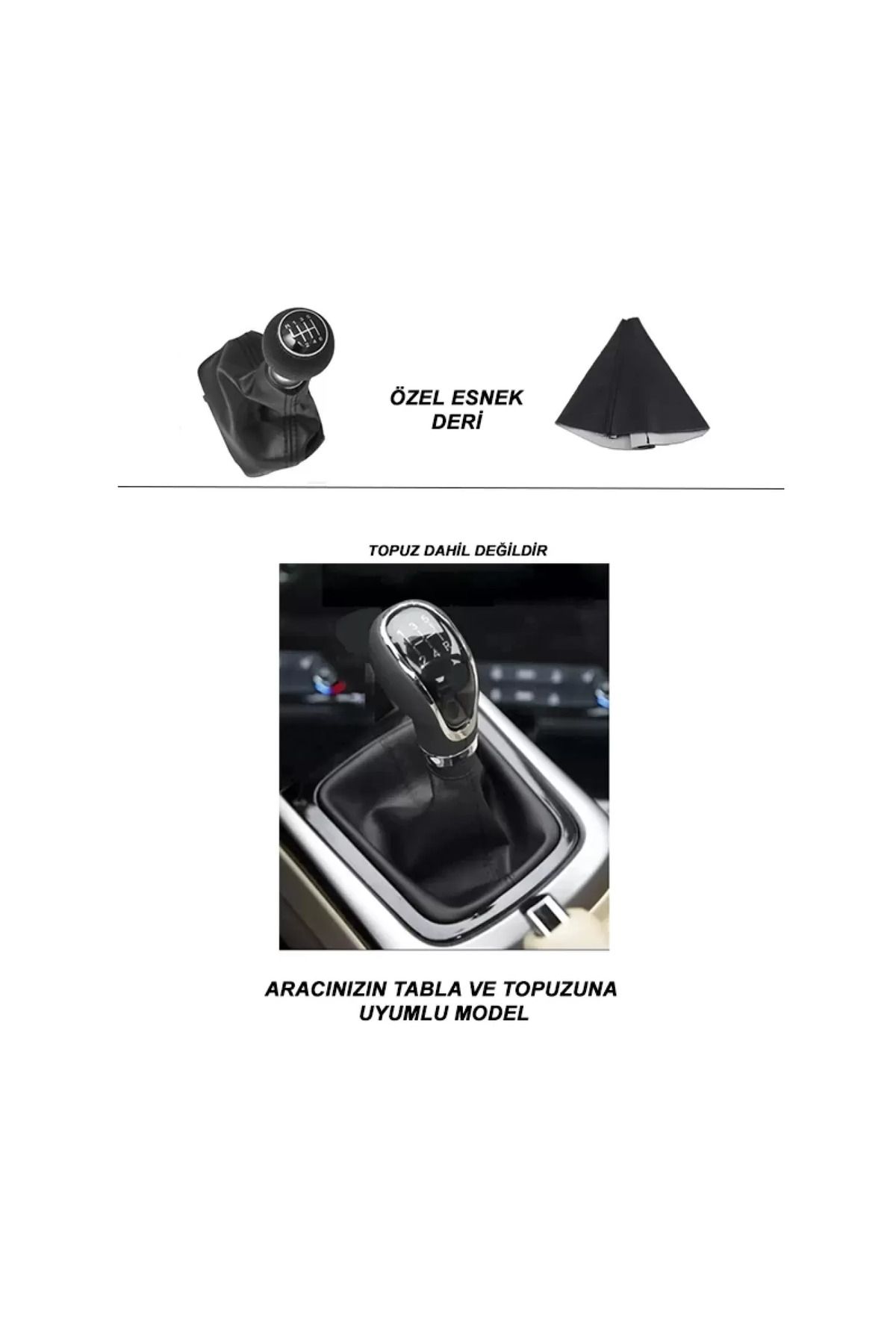 bol bol cesit-SUZUKI ALTO - Compatible Black Stitched Gear Gaiter 3