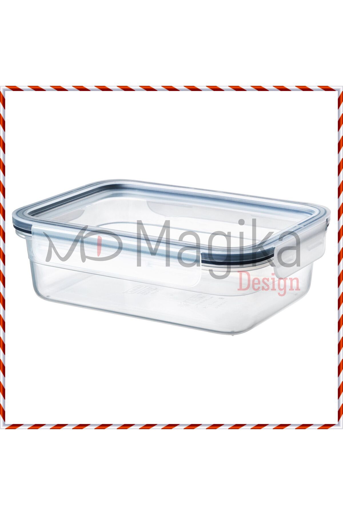 Magika Design-MD 365+ 1 lt Rectangular Plastic Storage Container with Lid 2