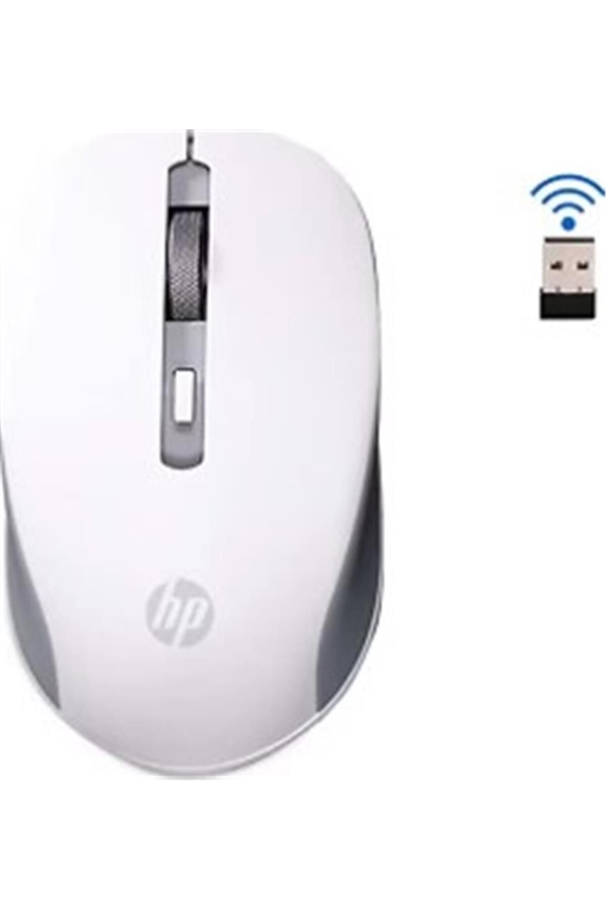 BLS STORE HP S1000 Plus Kablosuz Sessiz Beyaz Mouse  2.4Ghz (Açma Kapama Tuşu) (Pilleri içinde)