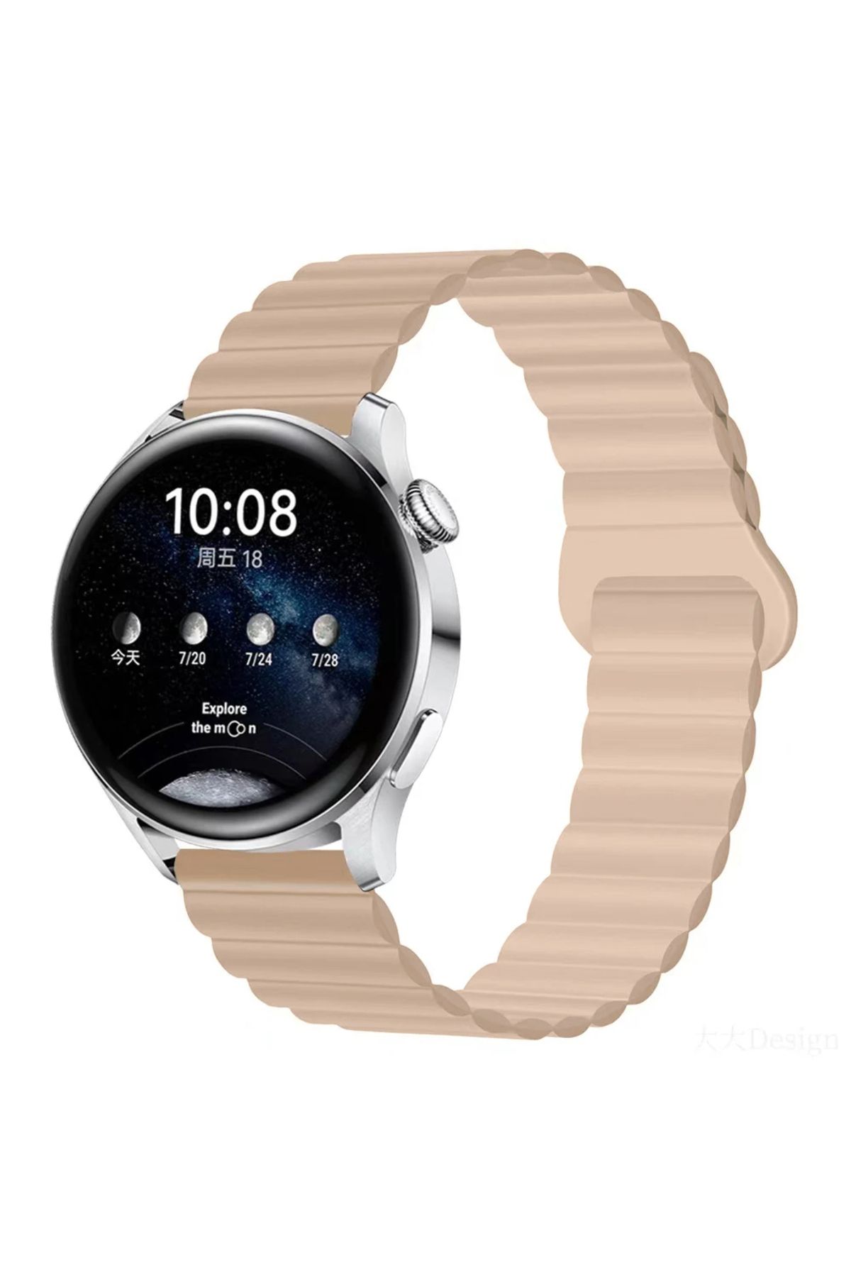 MMPSHOP Xiaomi Watch S1-S1 Active/S2/S3/Mi Watch Uyumlu 22mm Manyetik Süet Dokulu Akıllı Saat Kordonu