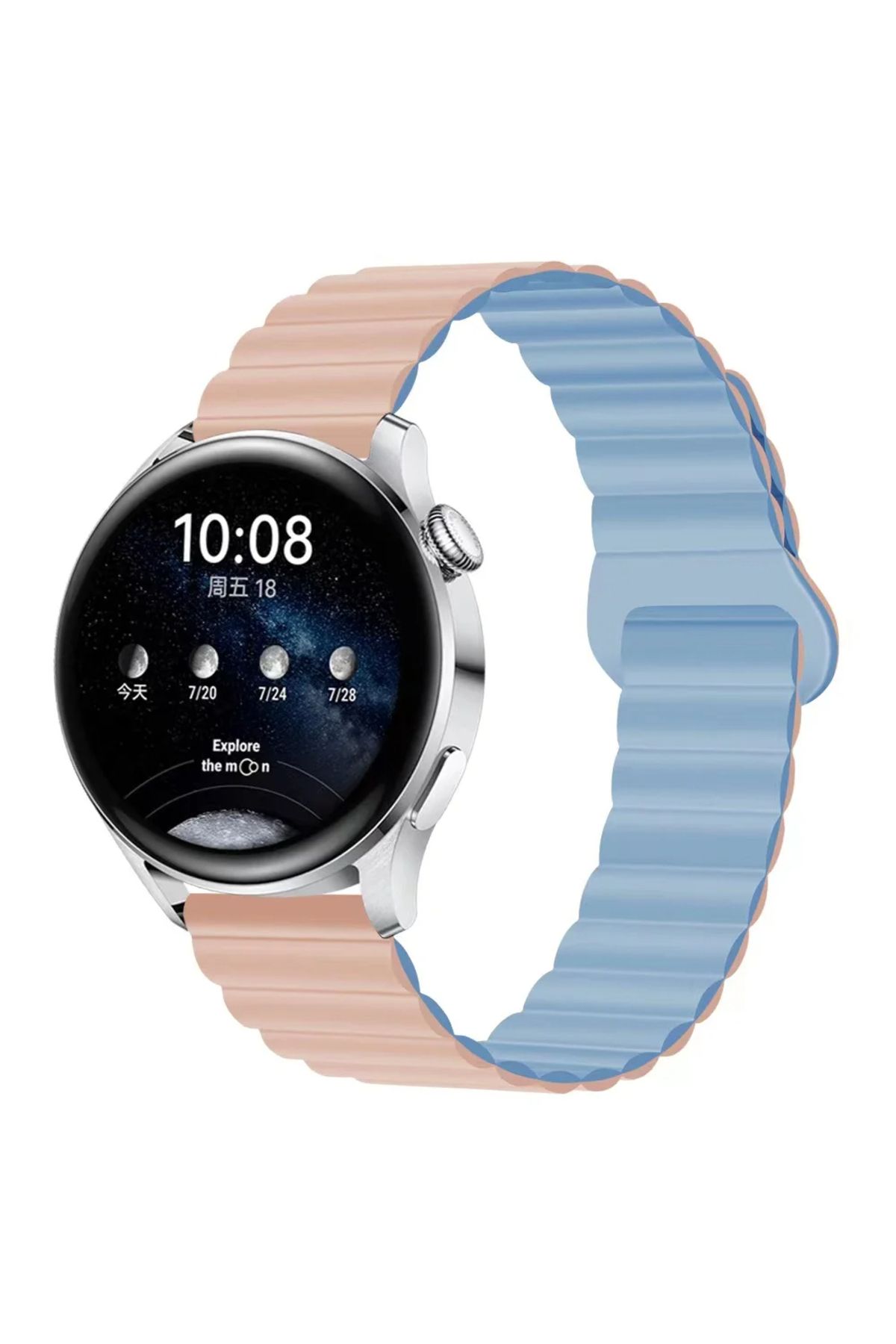 MMPSHOP Samsung Galaxy Watch 7 Fe 4 5 Pro 6 Seri 40 42 43 44 45 46 47 Mm Uyumlu Manyetik Süet Dokulu Kordon