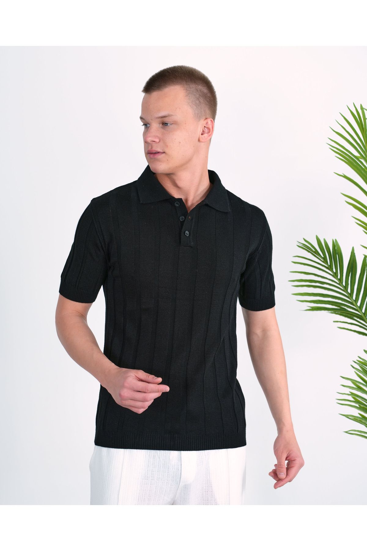 elkumoda Slim Fit Nefes Alabilen Polo Yaka Tişört Terletmez Şık ve Konforlu Günlük Klasik Model