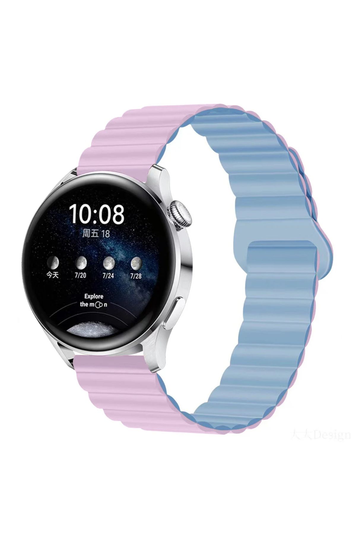 MMPSHOP Xiaomi Watch S1-S1 Active/S2/S3/Mi Watch Uyumlu 22mm Manyetik Süet Dokulu Akıllı Saat Kordonu