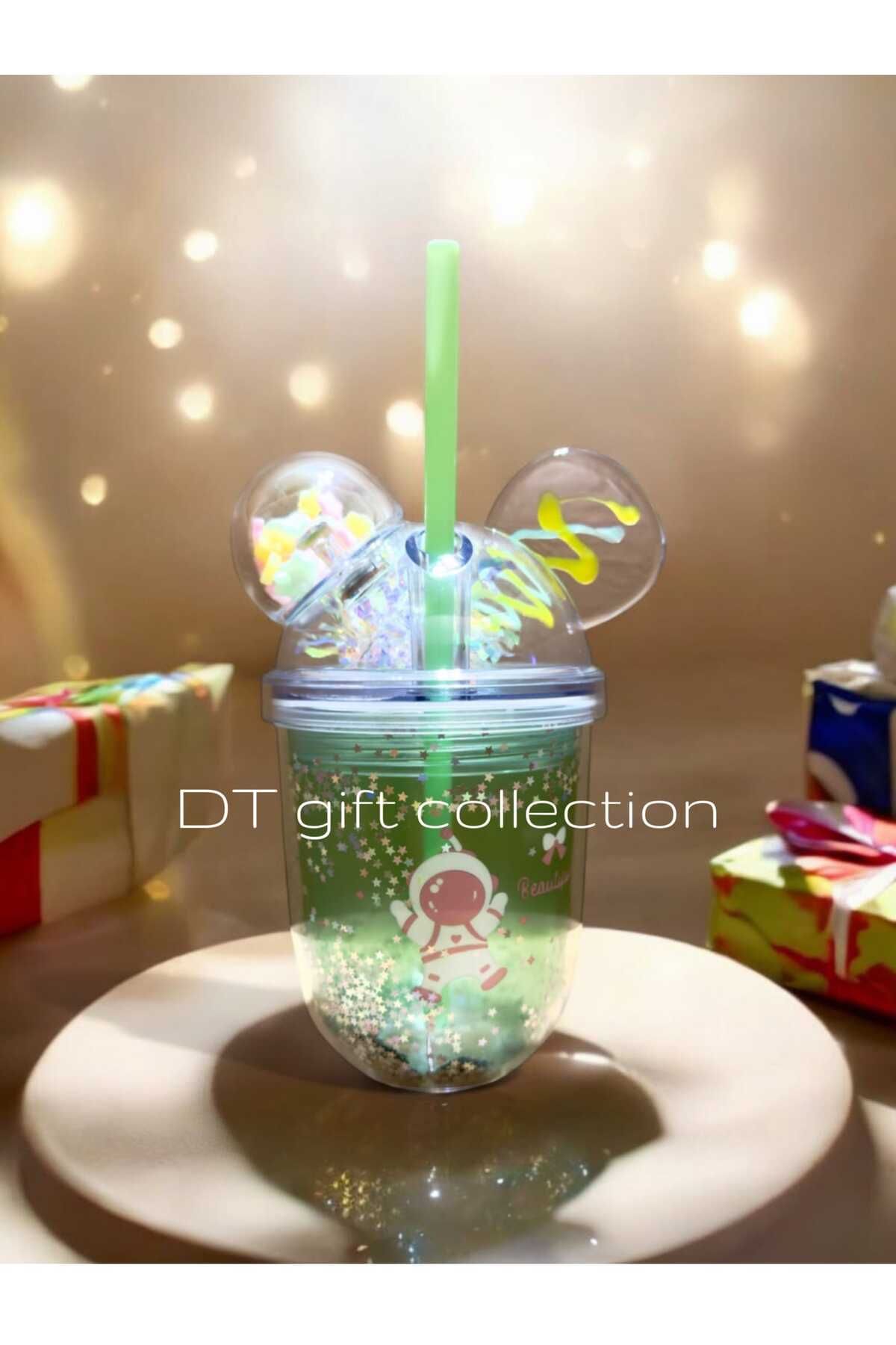 DT gift collection ÇİFT CİDARLI  350 ML POLİKARBON PİPETLİ BARDAK