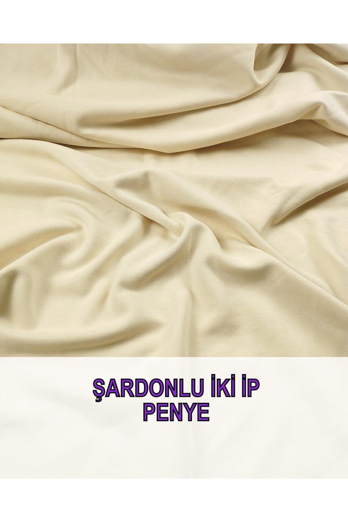 Kumaş Parça Pastel Somon Renkte Şardonlu 2 İp Penye En: 160