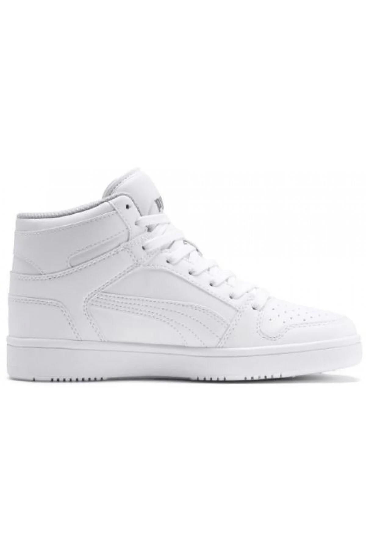 Puma 370486 02 Rebound Layup SL JR Beyaz-Gri Spor Ayakkabı