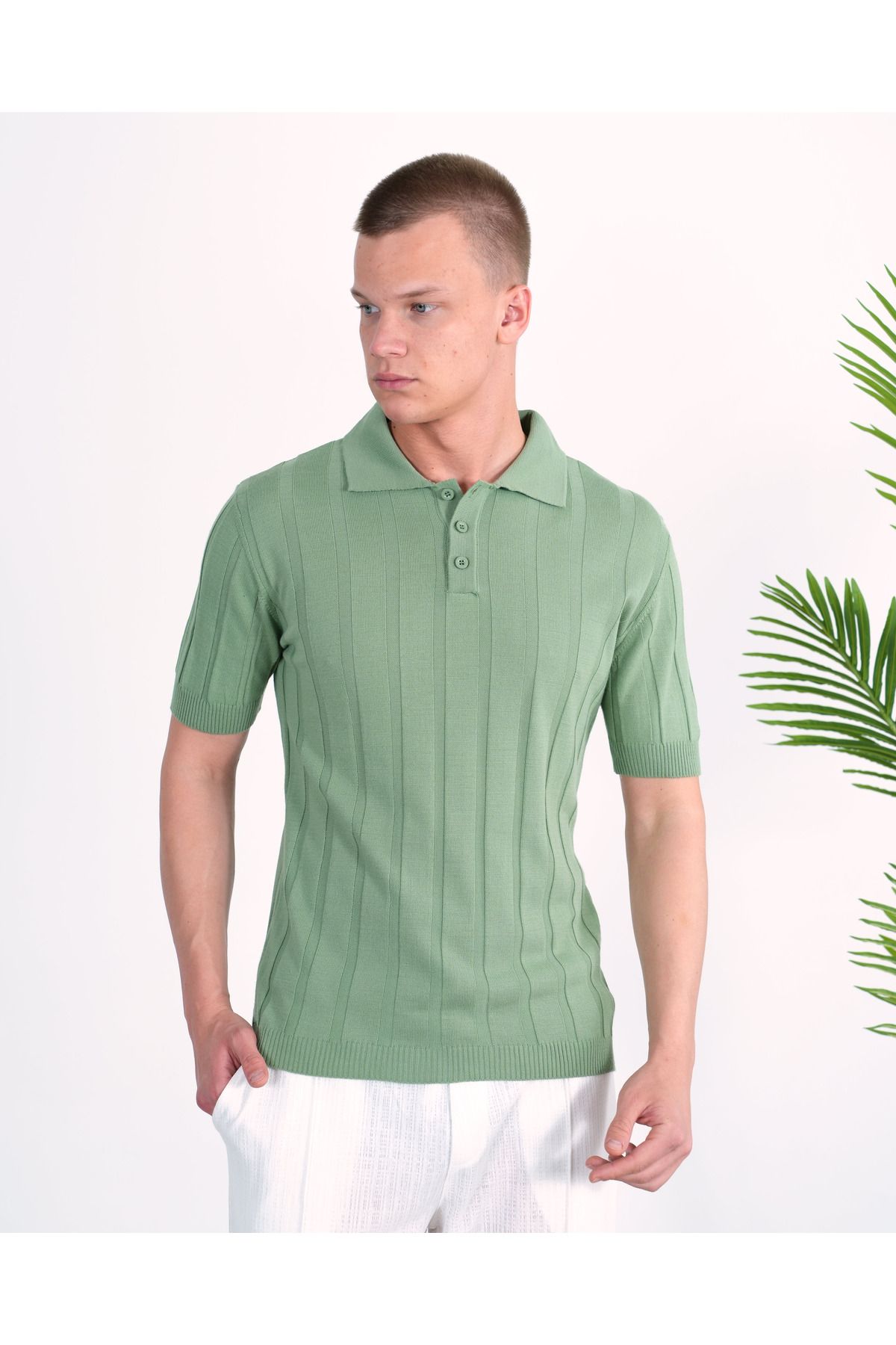 elkumoda Slim Fit Nefes Alabilen Polo Yaka Tişört Terletmez Şık ve Konforlu Günlük Klasik Model