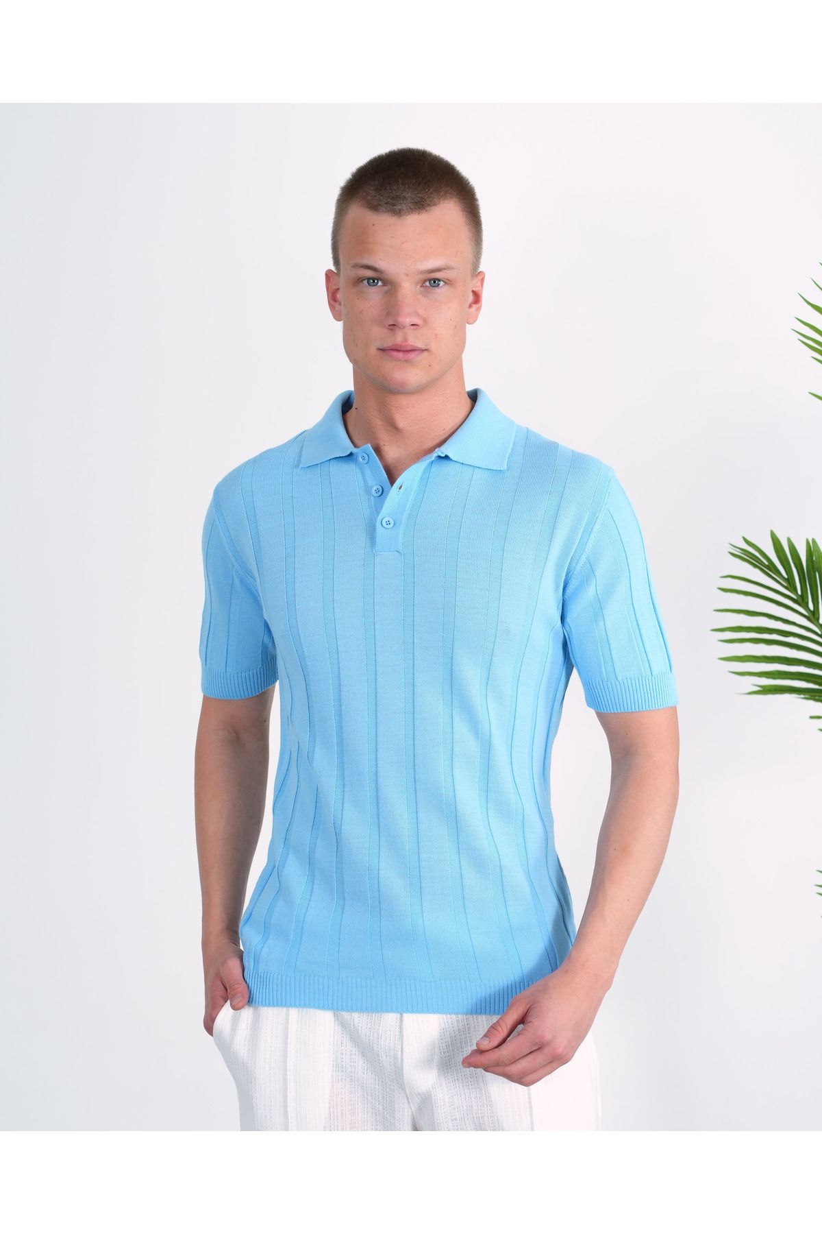 elkumoda Slim Fit Nefes Alabilen Polo Yaka Tişört Terletmez Şık ve Konforlu Günlük Klasik Model