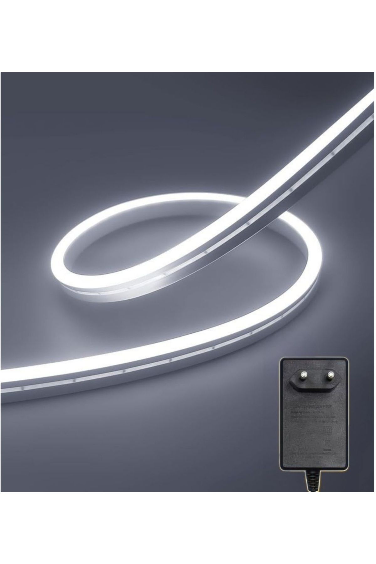 Z DESIGN Neon Esnek Şerit Led Beyaz (5 Metre)12V Tak Çalıştır