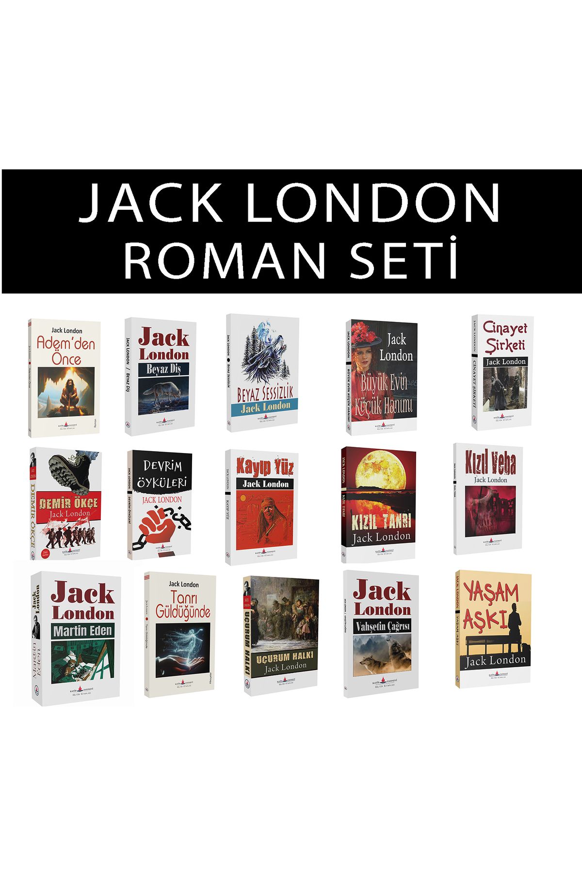 Katip Yayınevi Kültür Kitaplığı Jack London roman Seti (Tam Metin)