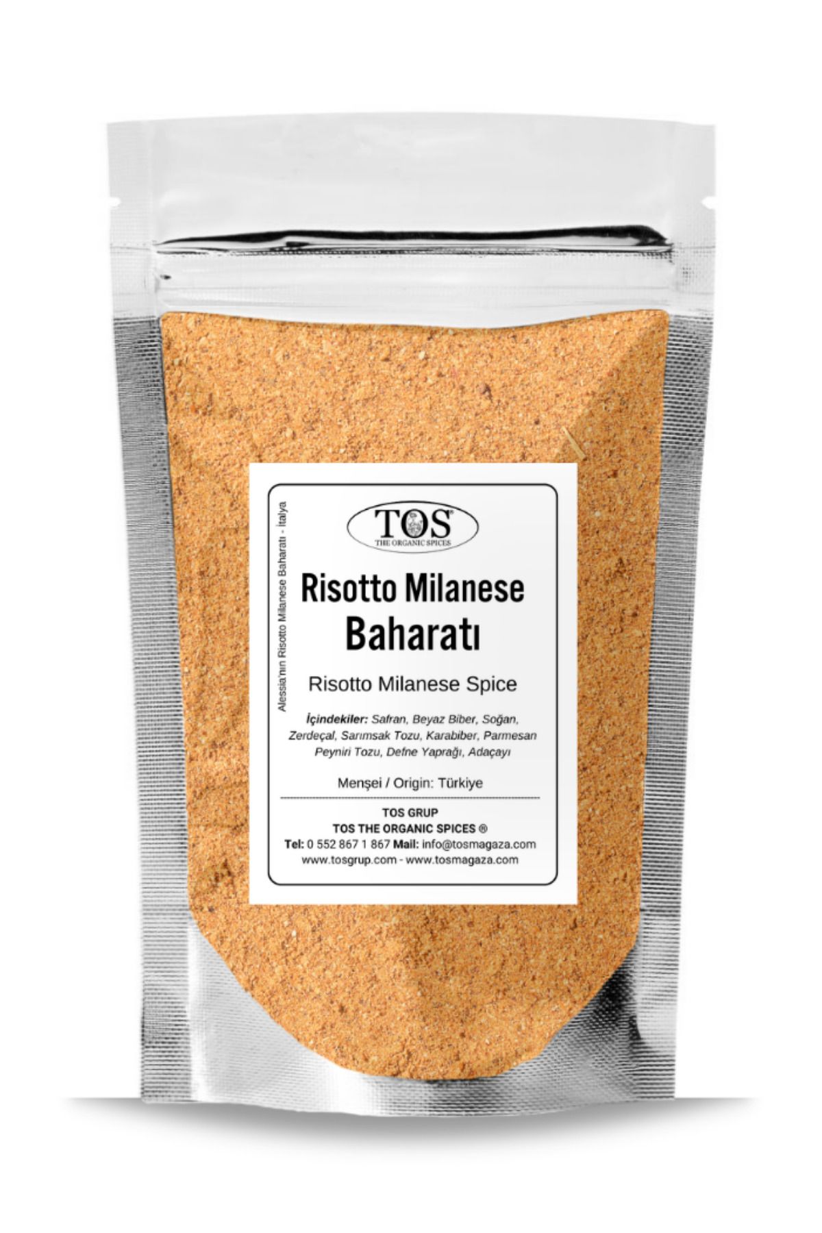 TOS The Organic Spices Alessia'nın Risotto Milanese Baharatı 500 gr Alessia’s Risotto Milanese Seasoning