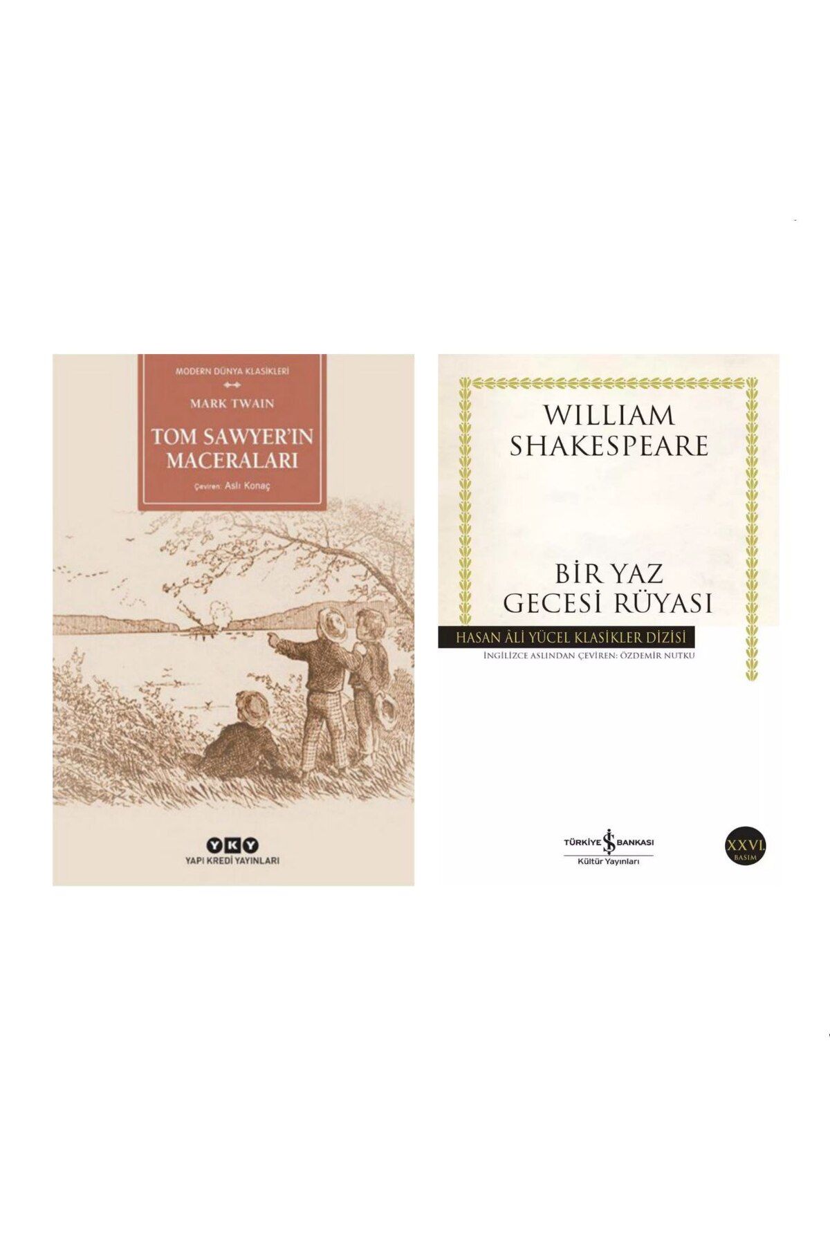 Yapı Kredi Yayınları Tom Sawyerin Maceraları-Mark Twain  Bir Yaz Gecesi Rüyası - William Shakespeare