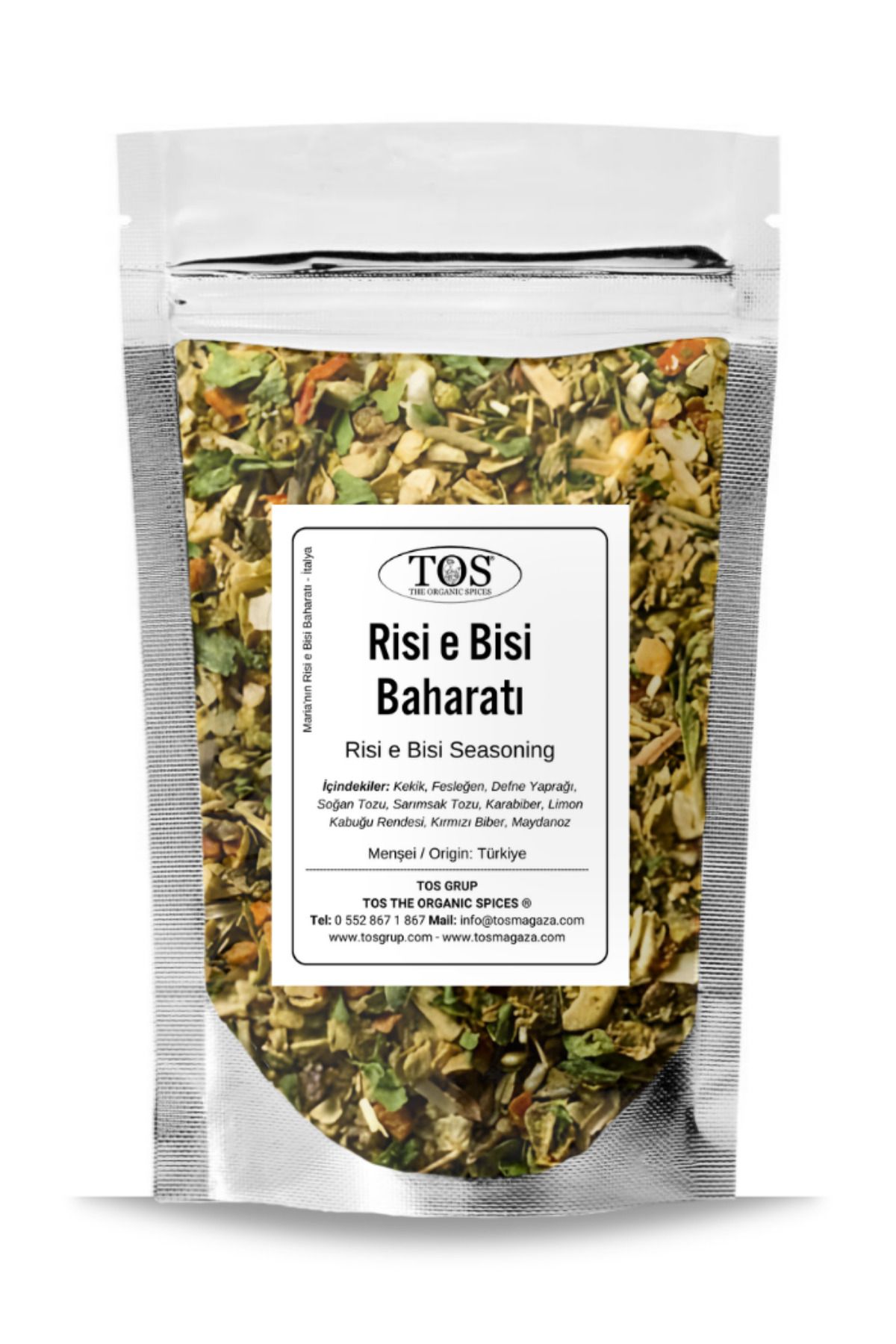 TOS The Organic Spices Maria'nın Risi e Bisi Baharatı 250 gr Maria’s Risi e Bisi Seasoning